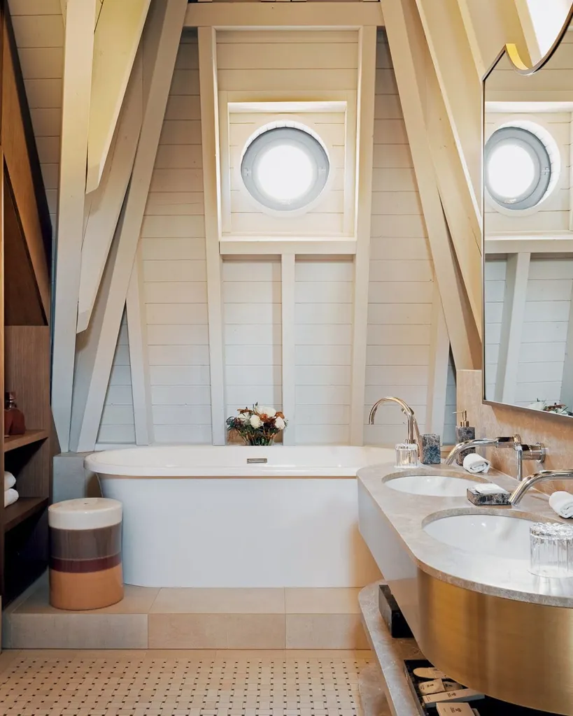 Ein Blick in ein Badezimmer in der Villa Pétrusse.