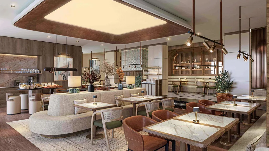 Die Dining Lounge mit 56 Sitzpl&auml;tzen.