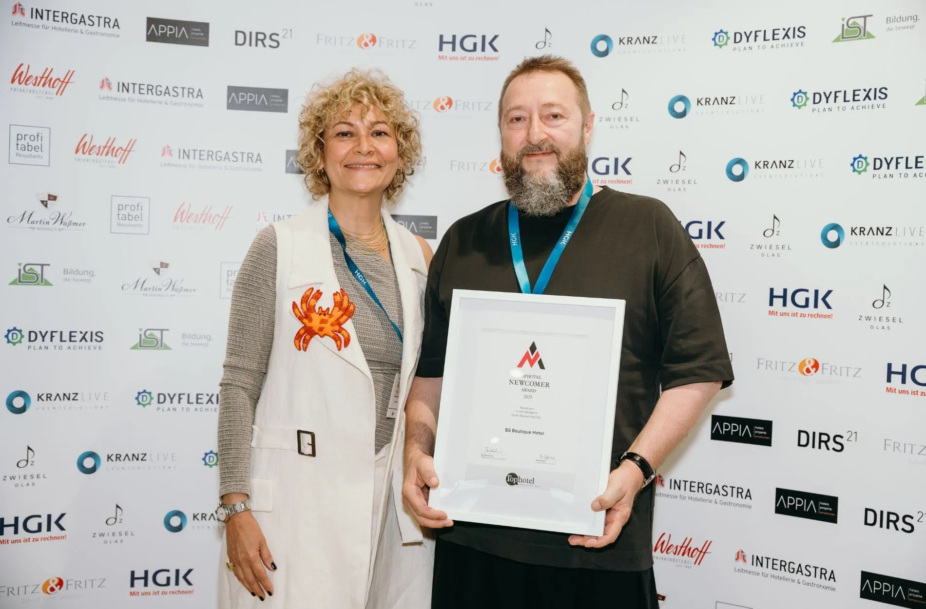 Nominierte in der Kategorie "Hotel-Reopening City": Alexandra und Daniel Hahne vom B5 Boutique Hotel in Lugano.