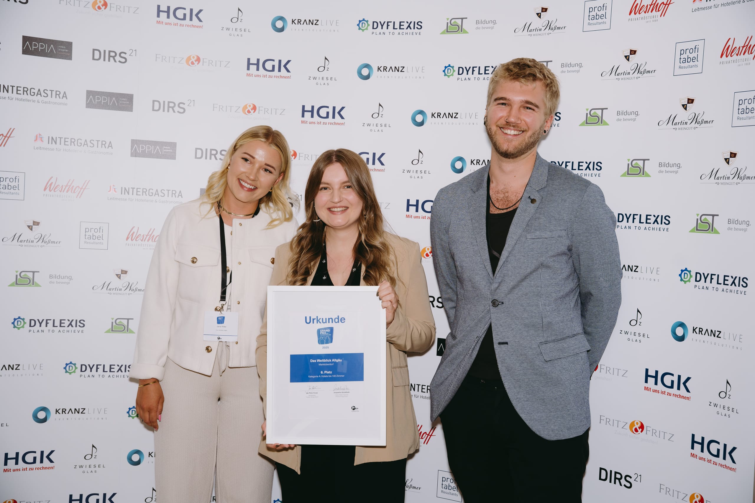 Die Preisverleihung des Grand Prix der Tagungshotellerie.