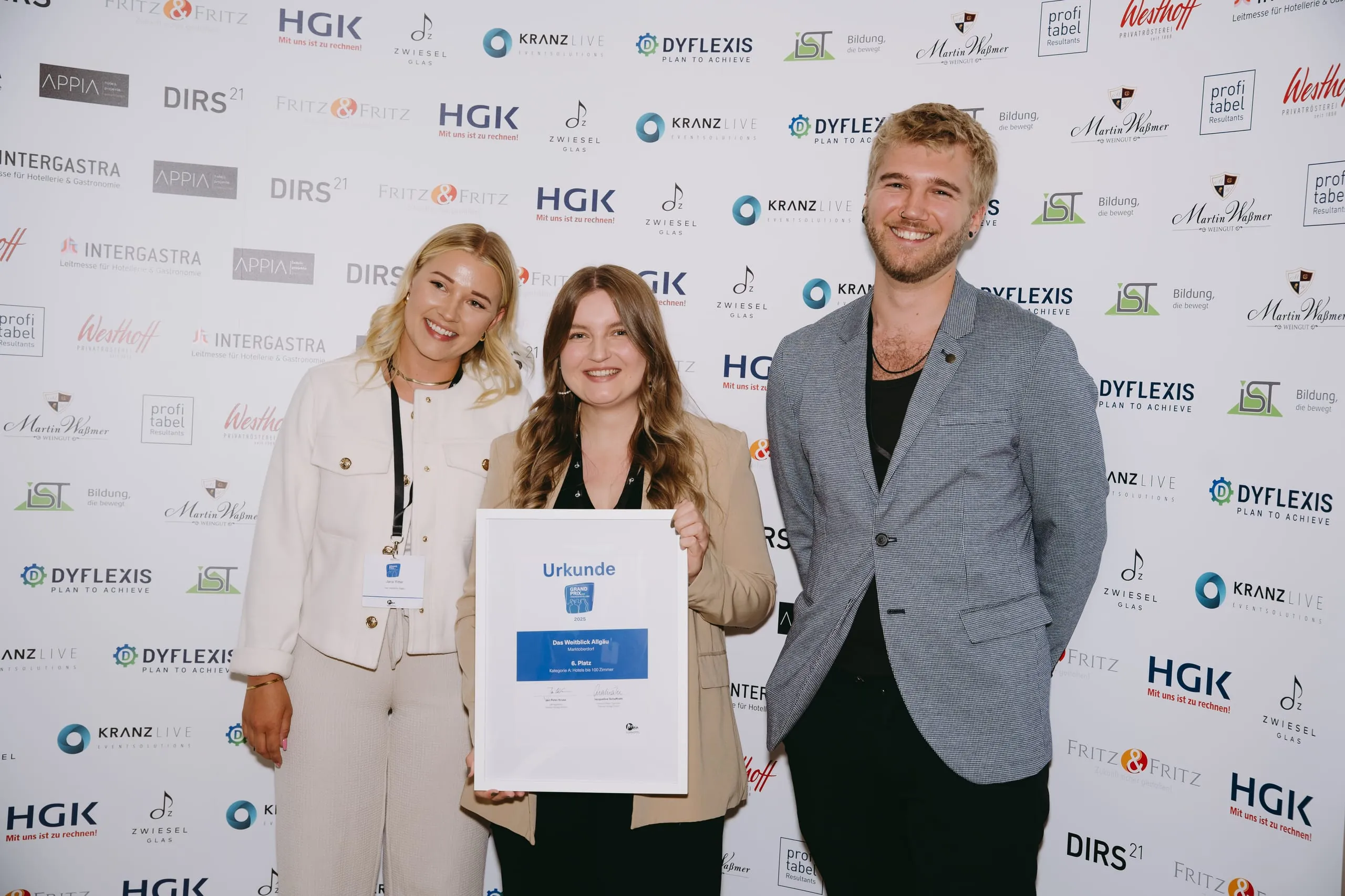 Die Preisverleihung des Grand Prix der Tagungshotellerie.