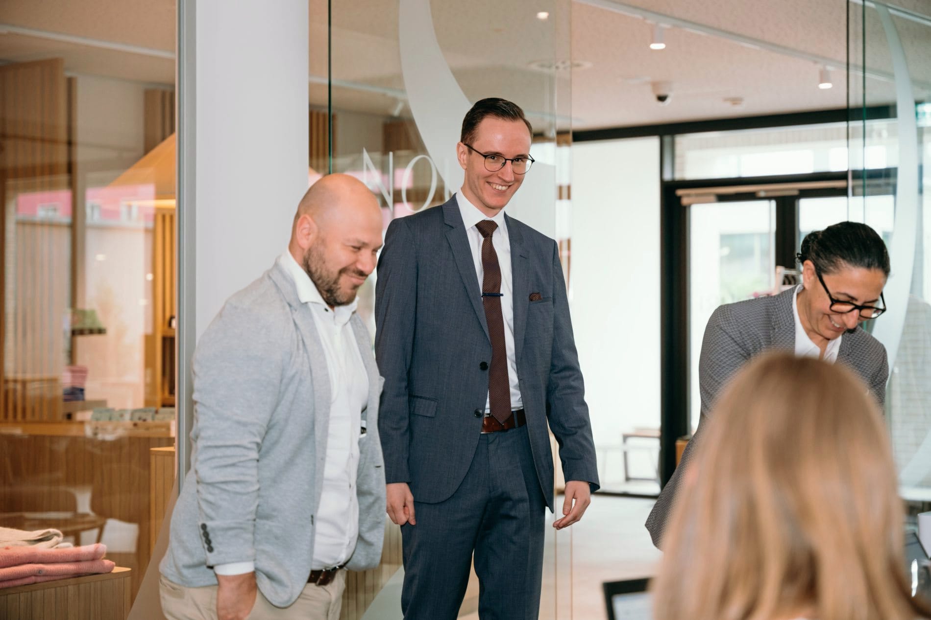 Empfang und Get-together in der Lobby des Nouri Hotels in Bad Krozingen.