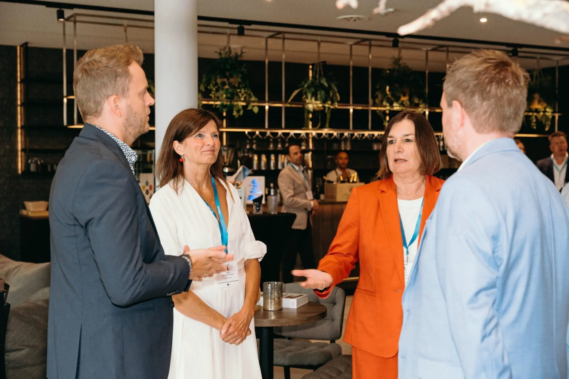 Empfang und Get-together in der Lobby des Nouri Hotels in Bad Krozingen.