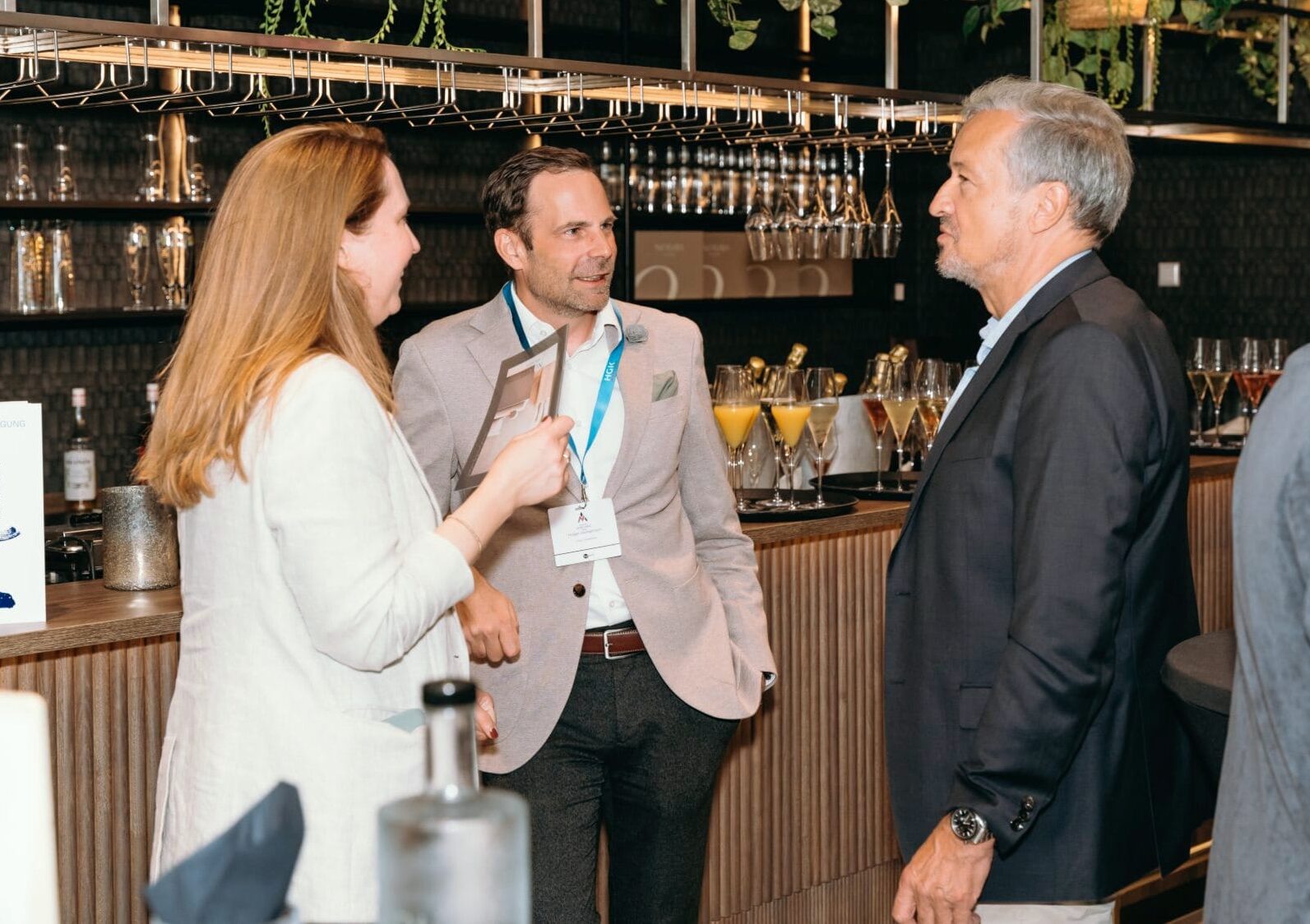 Empfang und Get-together in der Lobby des Nouri Hotels in Bad Krozingen.