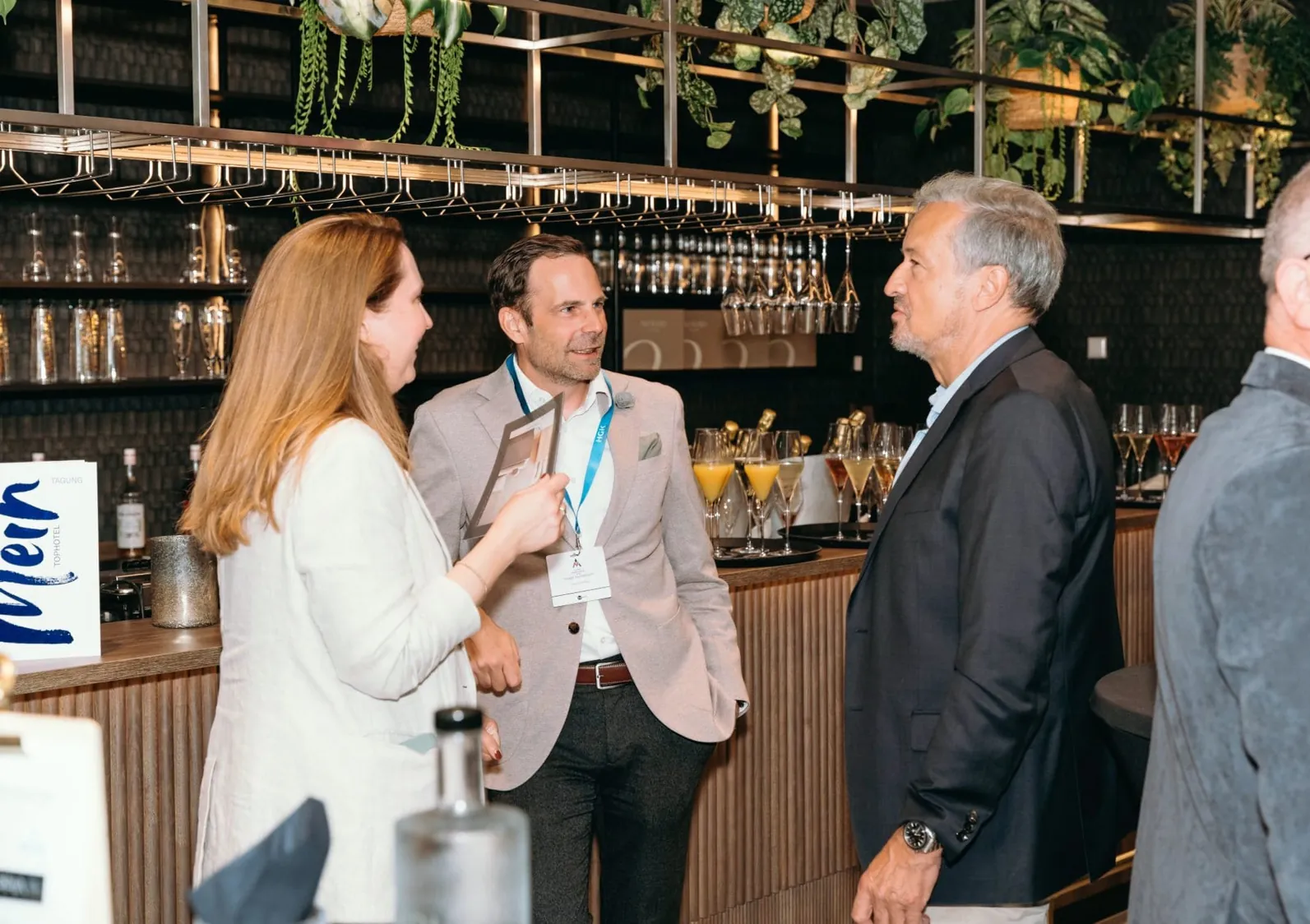 Empfang und Get-together in der Lobby des Nouri Hotels in Bad Krozingen.