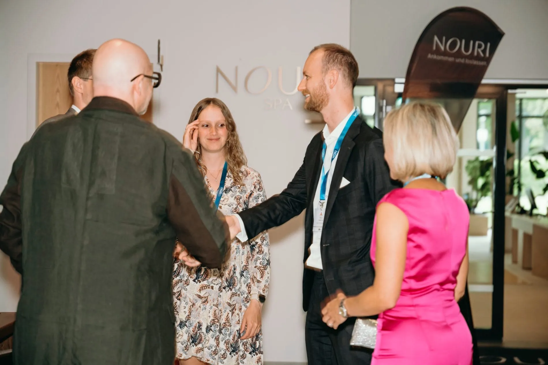 Empfang und Get-together in der Lobby des Nouri Hotels in Bad Krozingen.