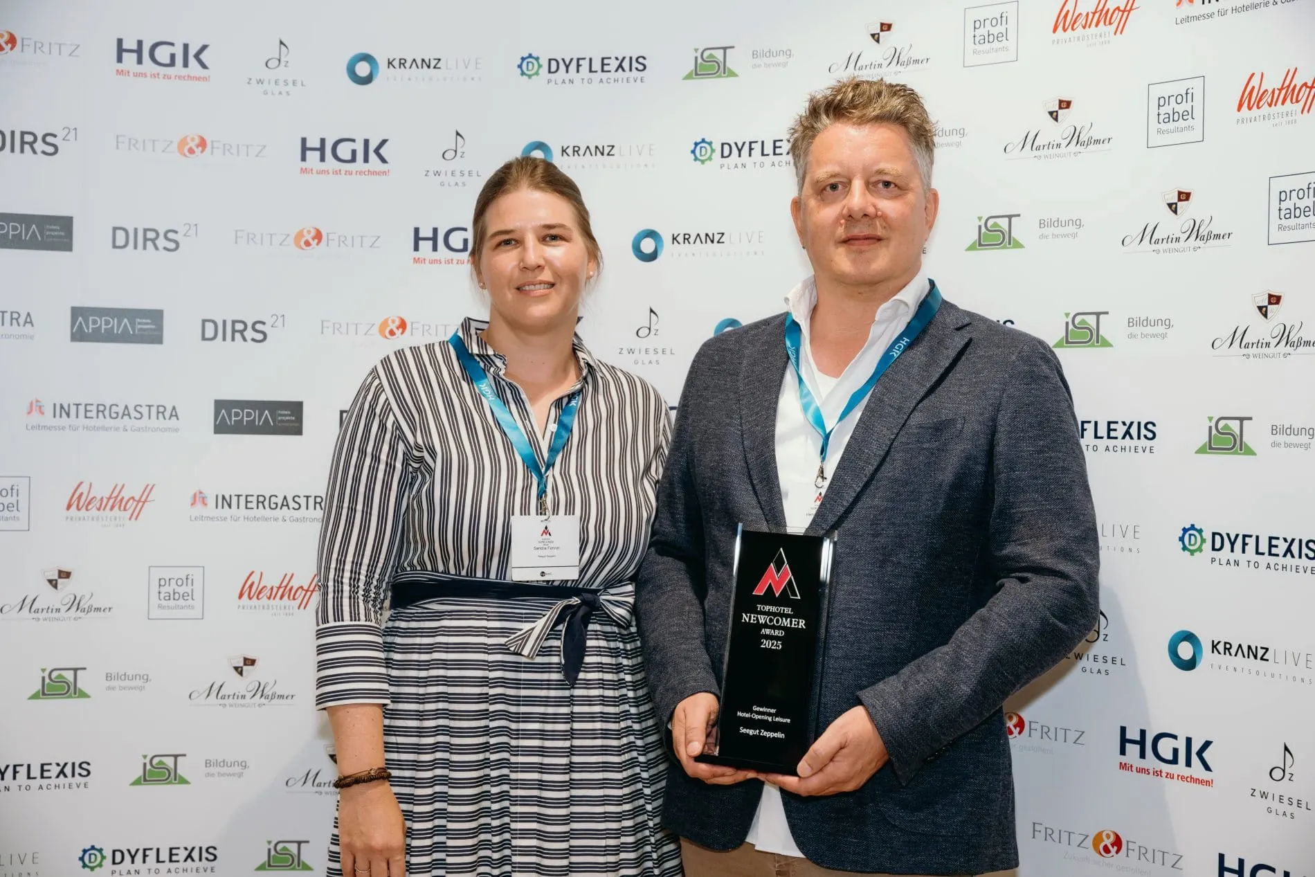 Gewinner der Kategorie "Hotel-Opening Leisure": Sandra und Hendrik Fennel vom Seegut Zeppelin.