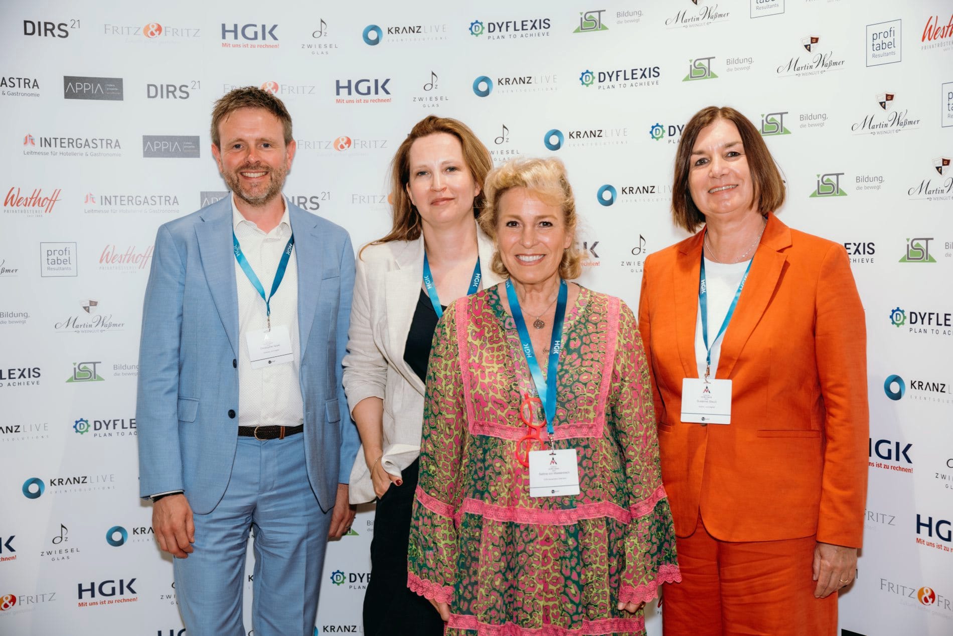 Die Gastrojury des Tophotel Newcomer Awards 2025: (von links) Christopher Appel, Brit Glocke, Bettina von Massenbach und Susanne Stauß.