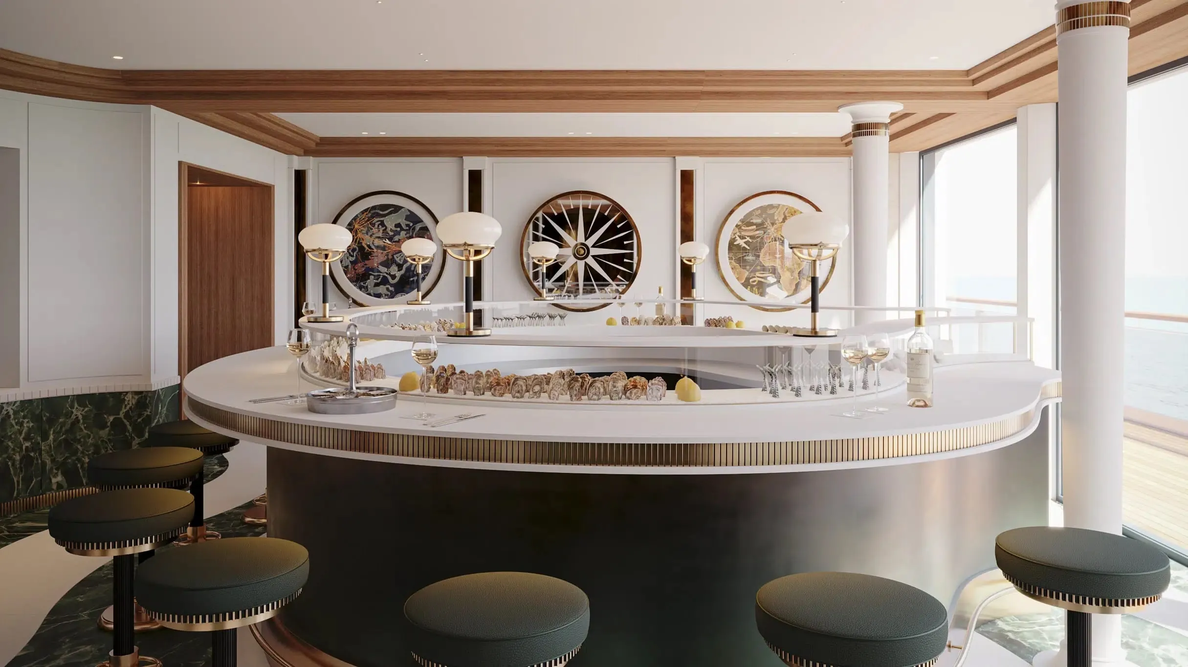 Innenbereich der Yachten mit Lounge für komfortables Verweilen während der Reise.