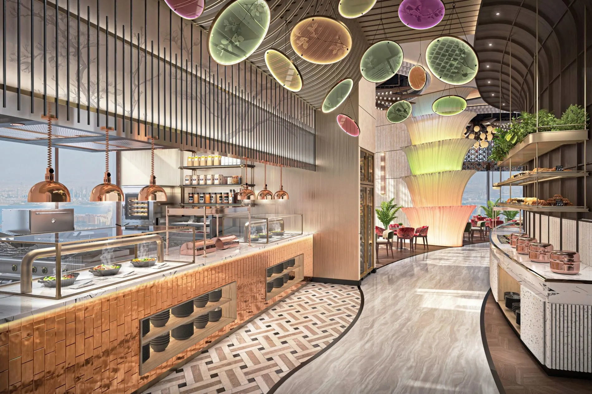 Das "East 14" samt Show Kitchen ist auf asiatische Küche spezialisiert.