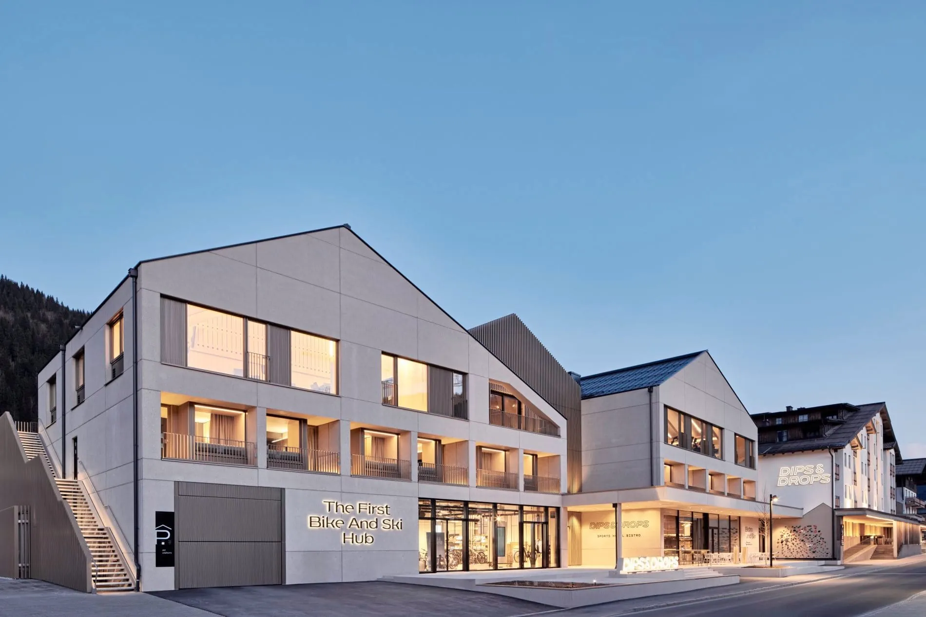 Das Hotel Dips & Drops in Flachau, Österreich.