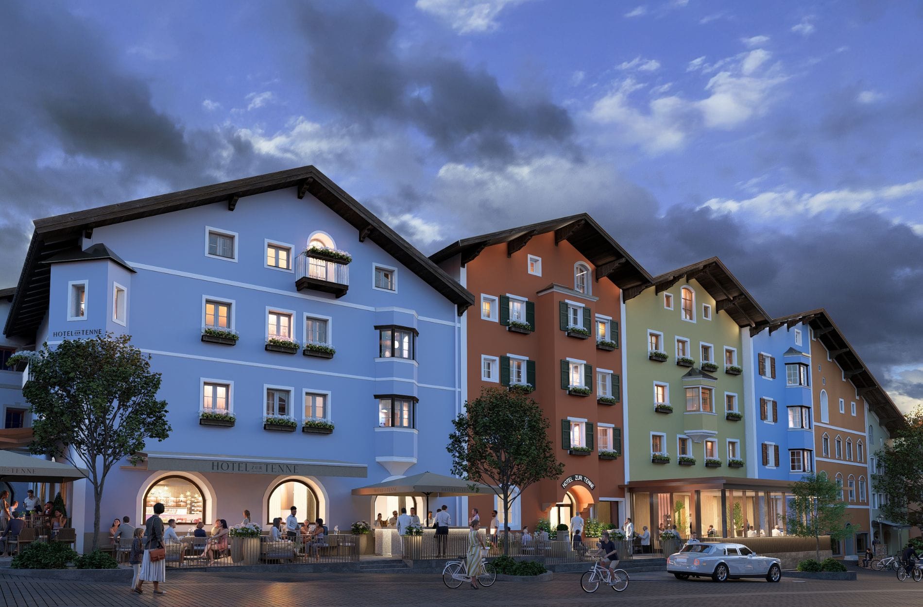 Das Hotel Zur Tenne wird aktuell umgebaut. Das Reopening ist für 2027 geplant.