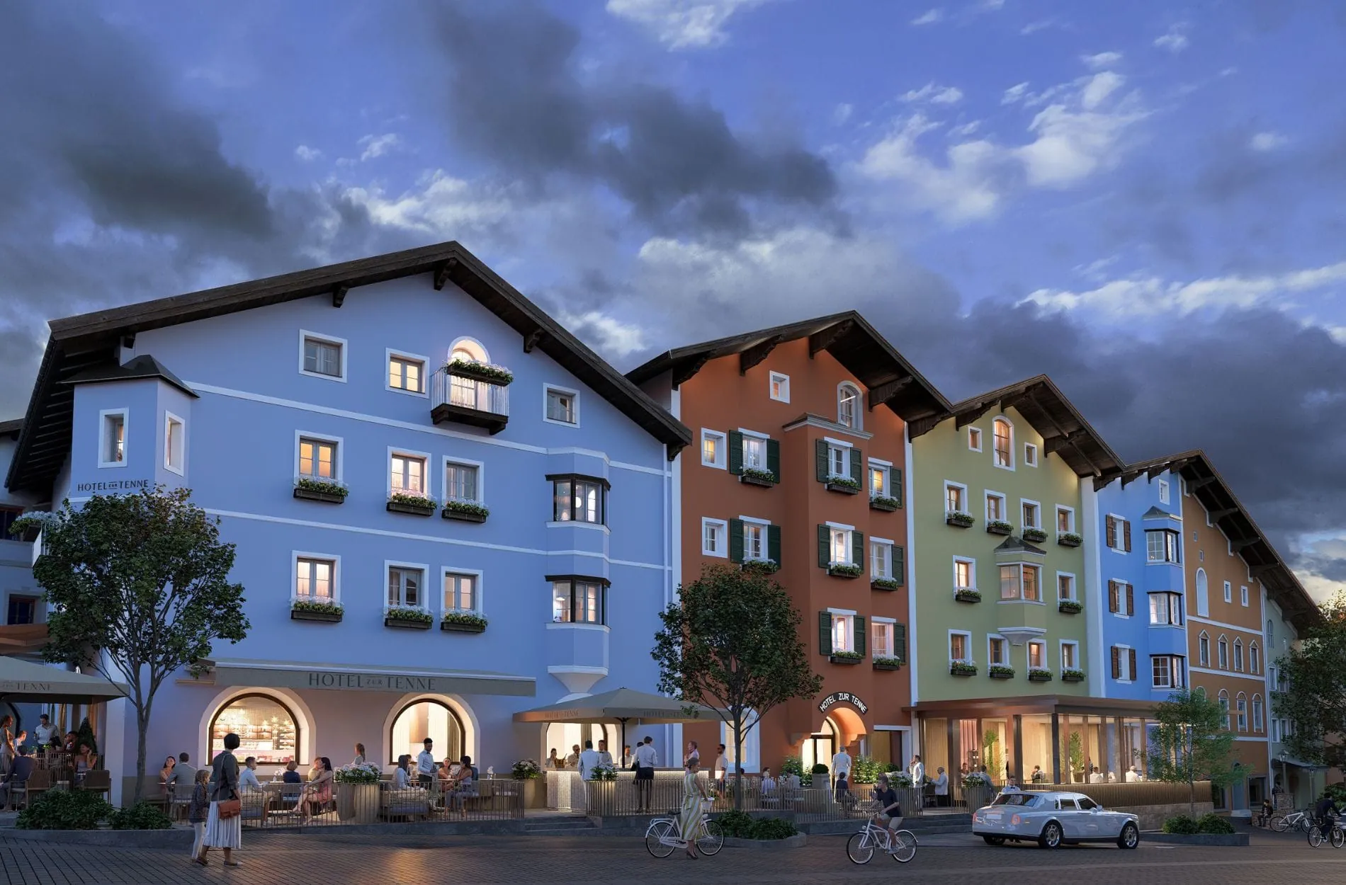 Das Hotel Zur Tenne wird aktuell umgebaut. Das Reopening ist für 2027 geplant.