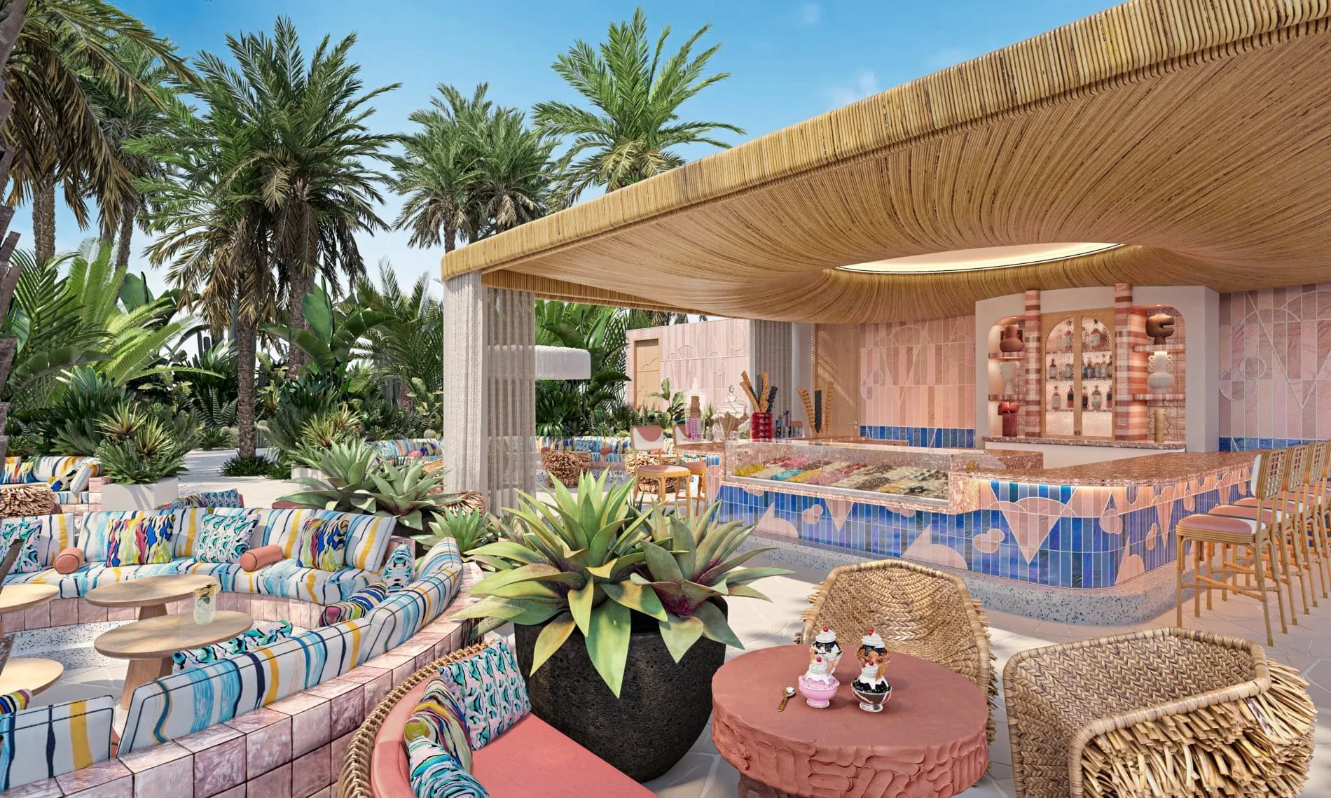 Im „Milk Lab“ werden Frozen Custard, Smoothies, Proteinshakes und Gebäck serviert.