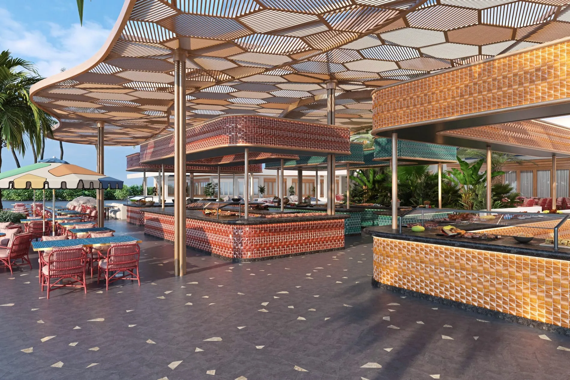 Egal ab Fisch, Steaks und oder vegetarisches Curry – die Open-Air-Live-Cooking-Stationen sorgen für kulinarische Vielfalt.