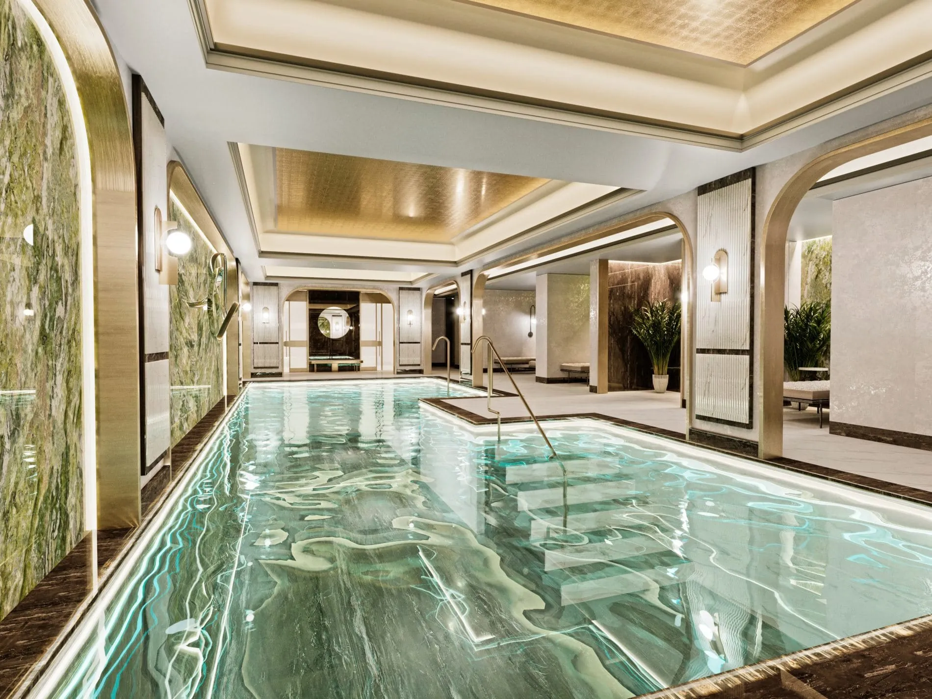 Teil des „The Spa at Mandarin Oriental“ ist ein Indoor-Pool.