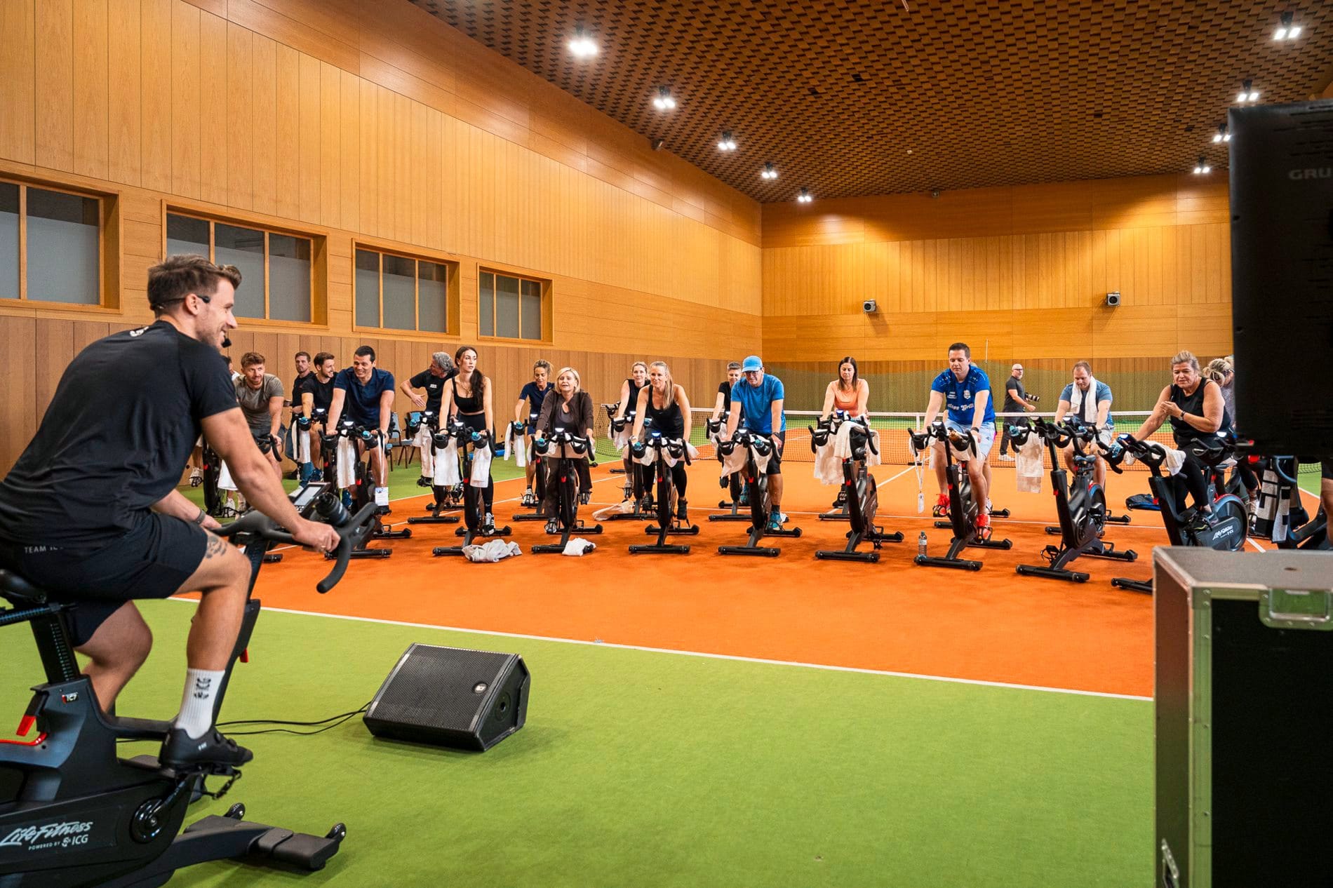 Impressionen vom SpaCamp 2025: Experience-Session Indoor Cycling.