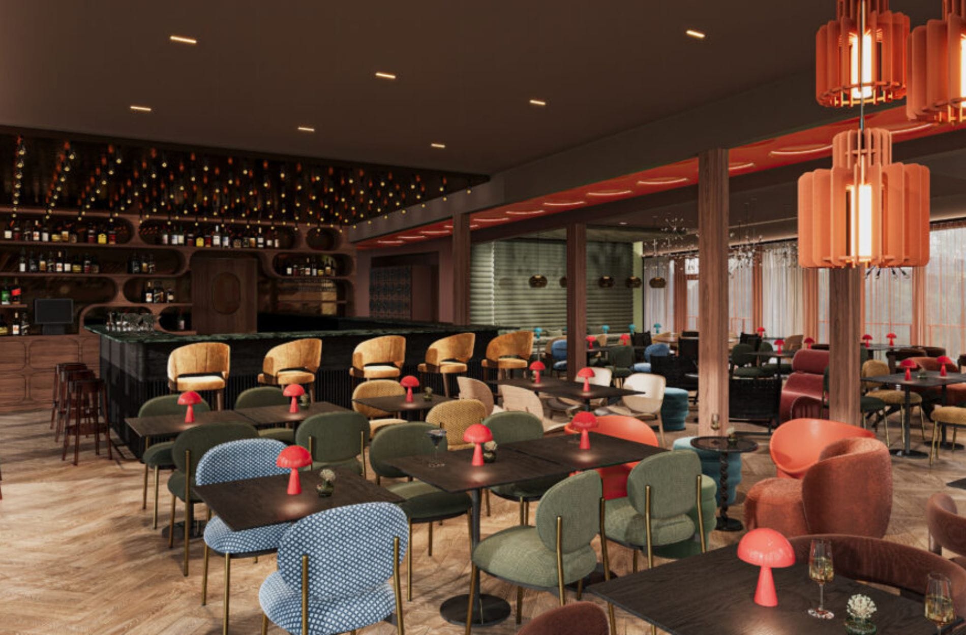 Flesslers Lenggries: Retro-Design mit Alpenblick