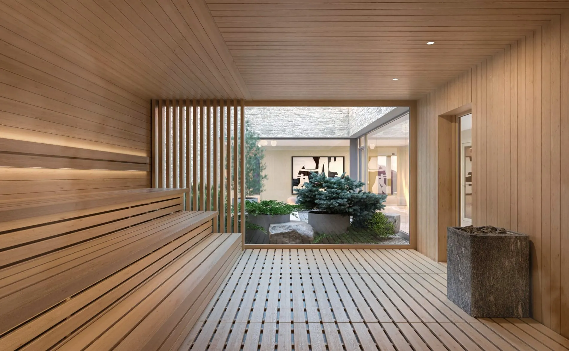 Der neue Spa-Bereich wird seinen Gästen auch Saunen bieten.