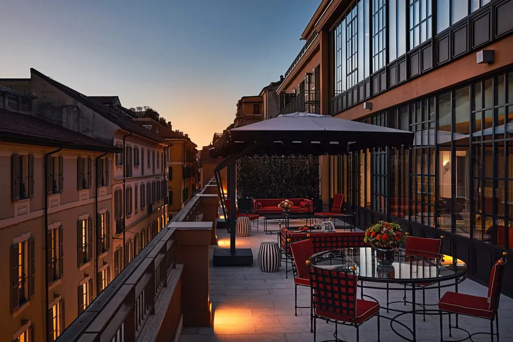 Abendstimmung auf der Terrasse der Presidential Suite.