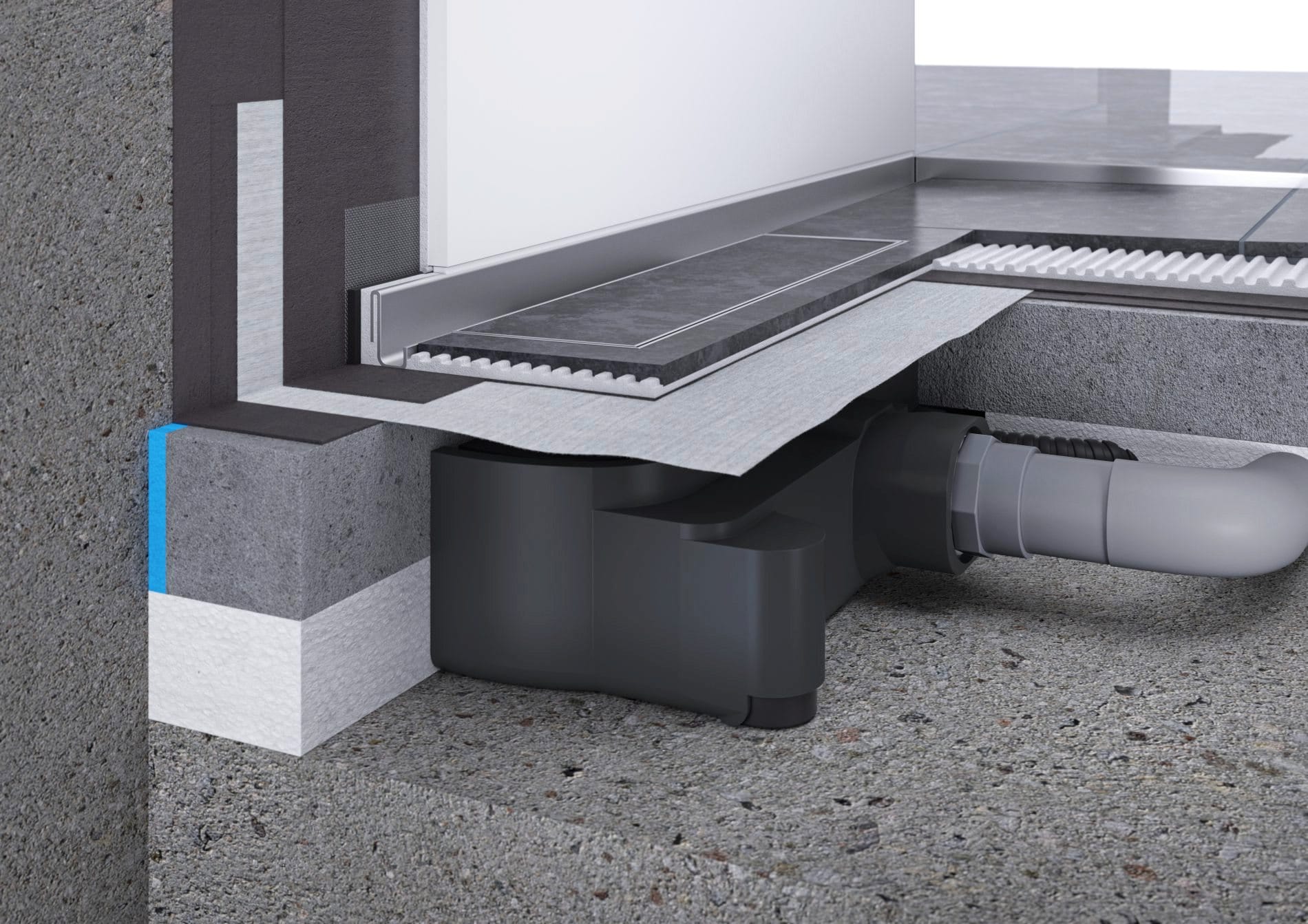 Für den Neubau: Das System „Universal“ von Bette umfasst einen Rahmen mit schallentkoppelten Füßen. Das trennt die Duschfläche akustisch vom Untergrund.