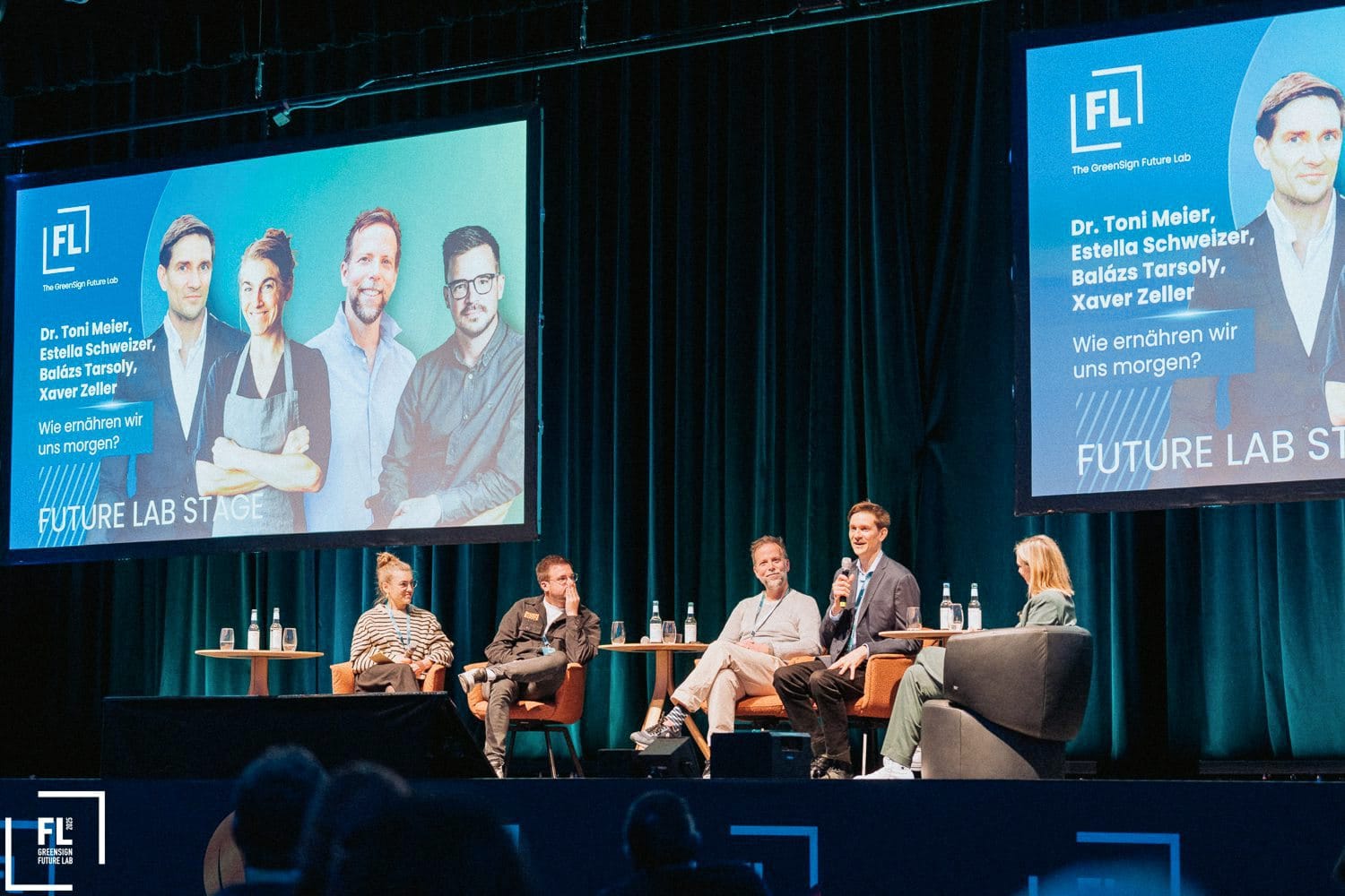 Green Sign Future Lab: In der Panelrunde „Wie ernähren wir uns morgen?“ diskutierten Expertinnen und Experten, wie Gastronomie durch kreative Konzepte, neue Zutaten und klare Kommunikation ein zukunftsfähiges