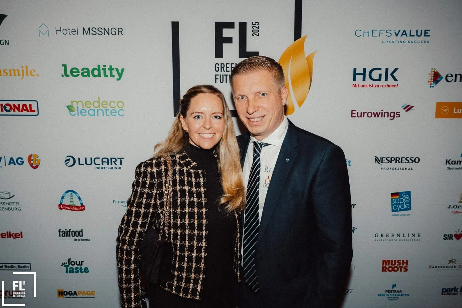 Gala-Gäste bei der Green Monarch Award-Verleihung: Silke und Daniel Reuner vom Flair Hotel Reuner.