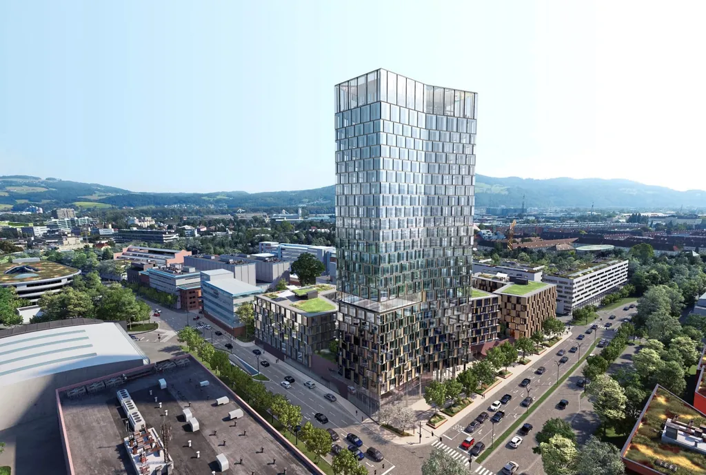 109 Meter hoch: Der Quadrill Tower.