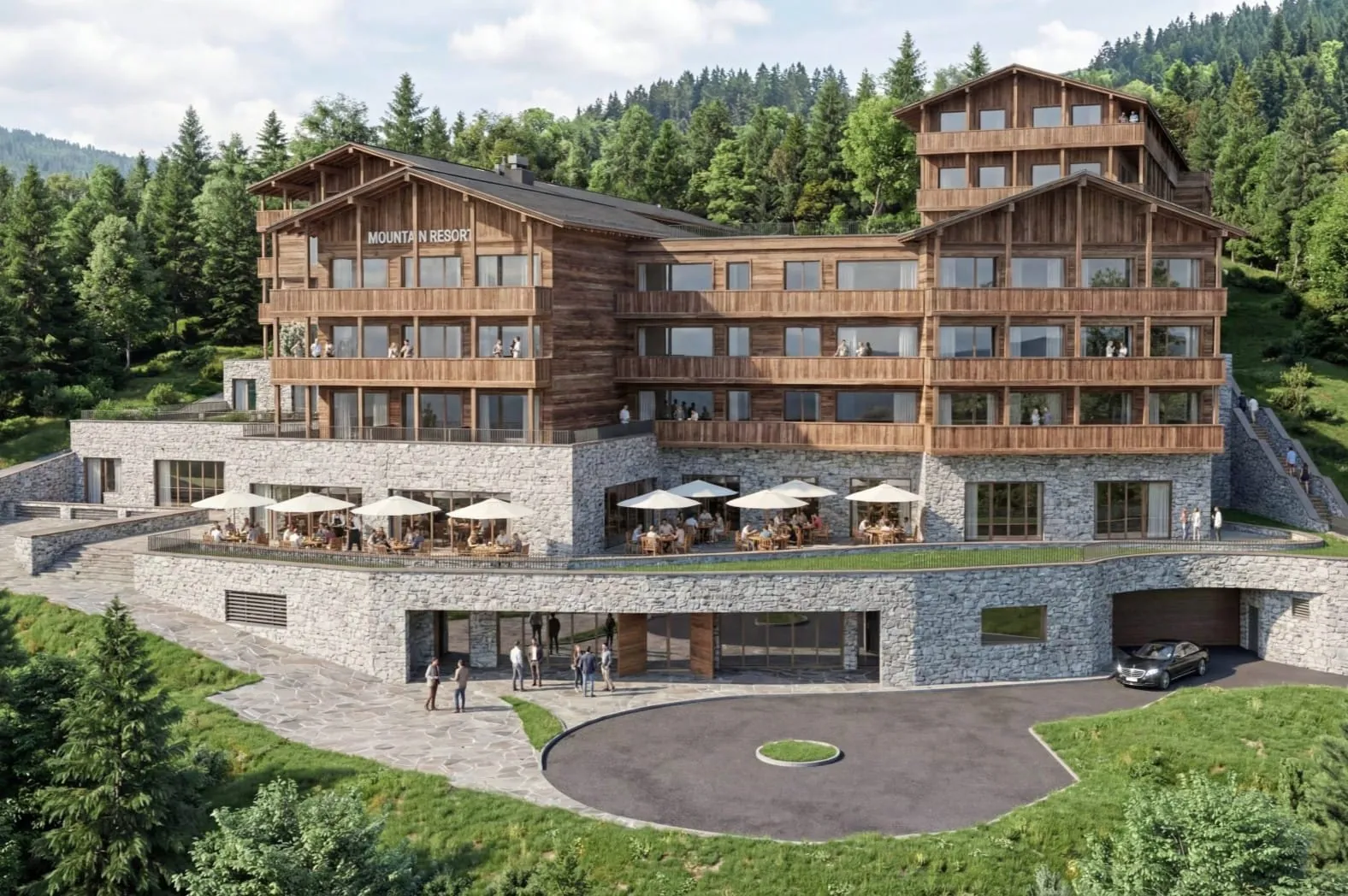 Das Hotel oberhalb von Mittenwald soll künftig unter dem Namen Mountain Resort Mittenwald laufen.