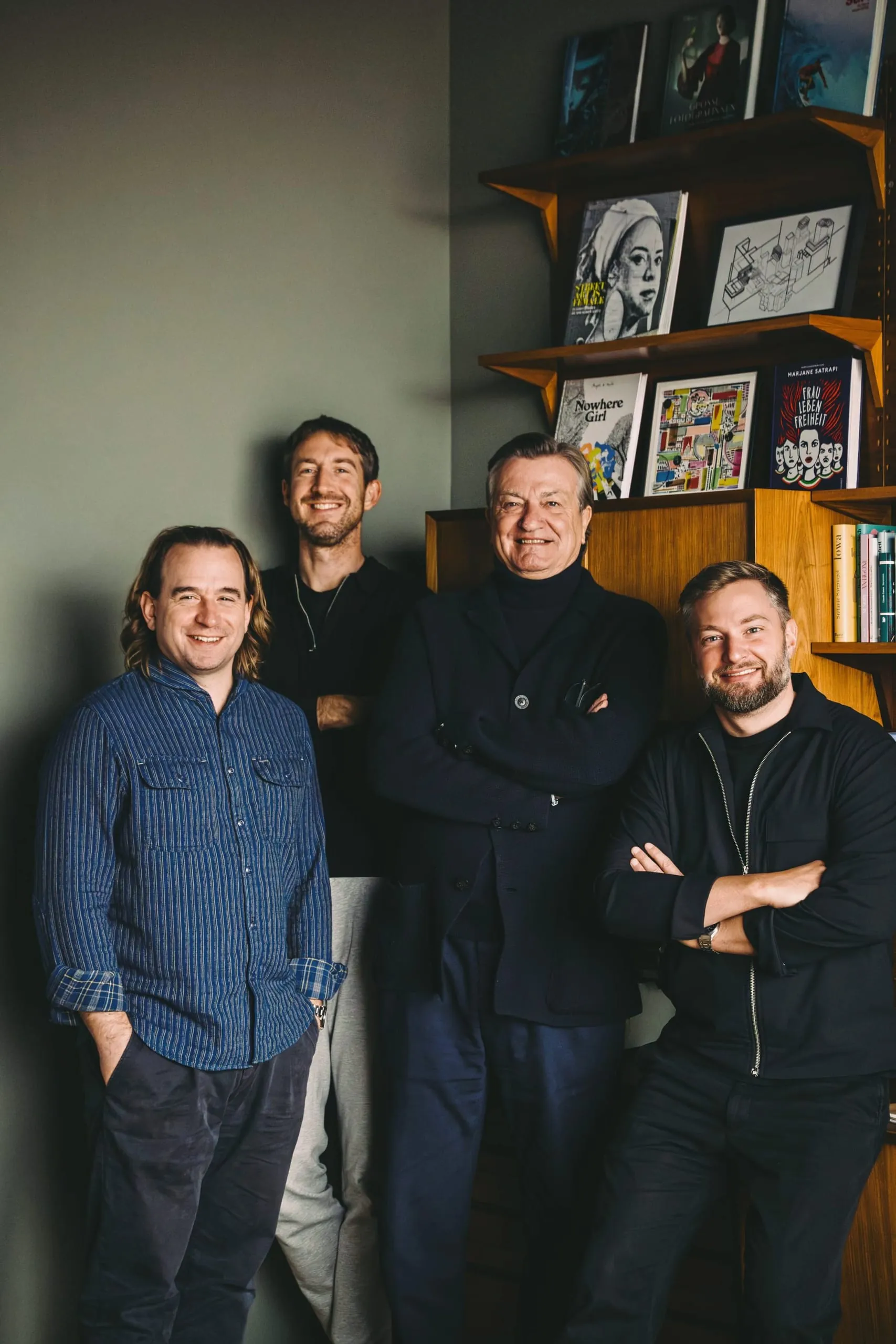 Gründerteam: (von links) Florian Kollenz, Michael Todt, Kai Hollmann und Christian Lainer haben mit The Companion Vienna ein Hotel geschaffen, das sich als Gegenentwurf zum anonymen Stadthotel versteht.