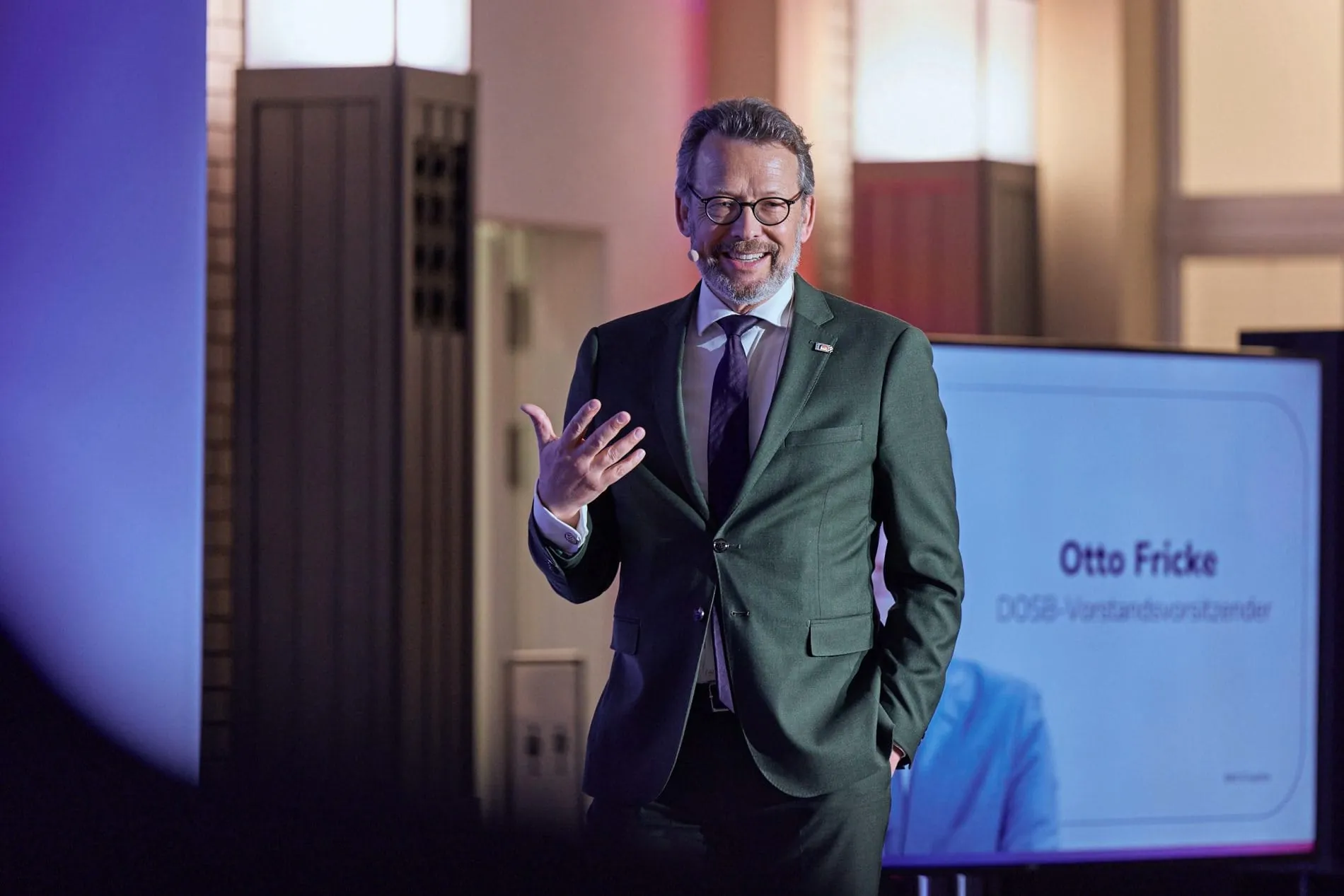 Beim parlamentarischen Abend im F.A.Z.-Atrium zählte DOSB-Vorstandschef Otto Fricke zu den prominenten Keynote-Speakern.