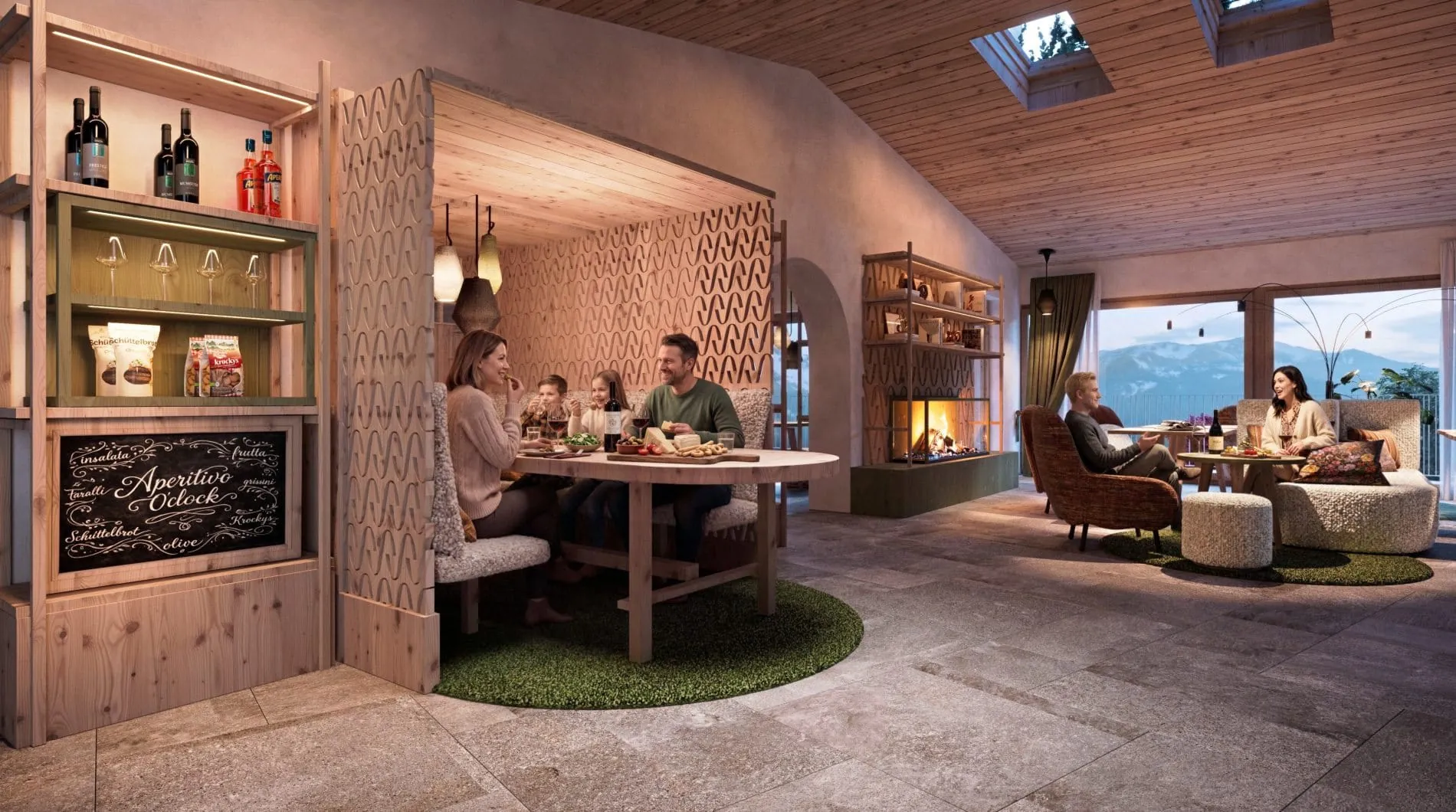 Der Loungebereich soll das Herzstück des Hotels werden.