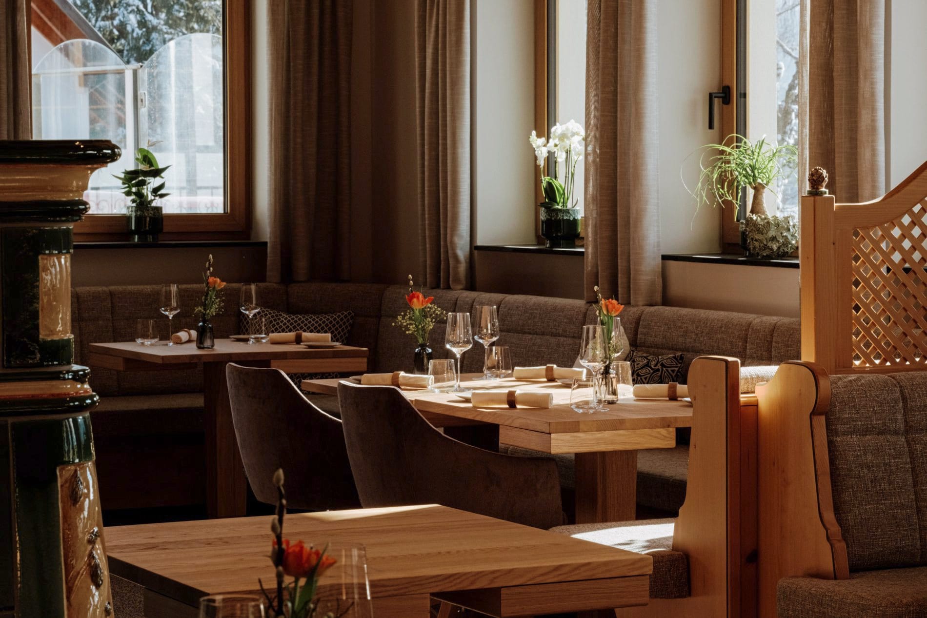 Nominiert in der Kategorie "Hotelgastronomie Privat": Das Restaurant Auerhahn im Hotel Auerhahn.