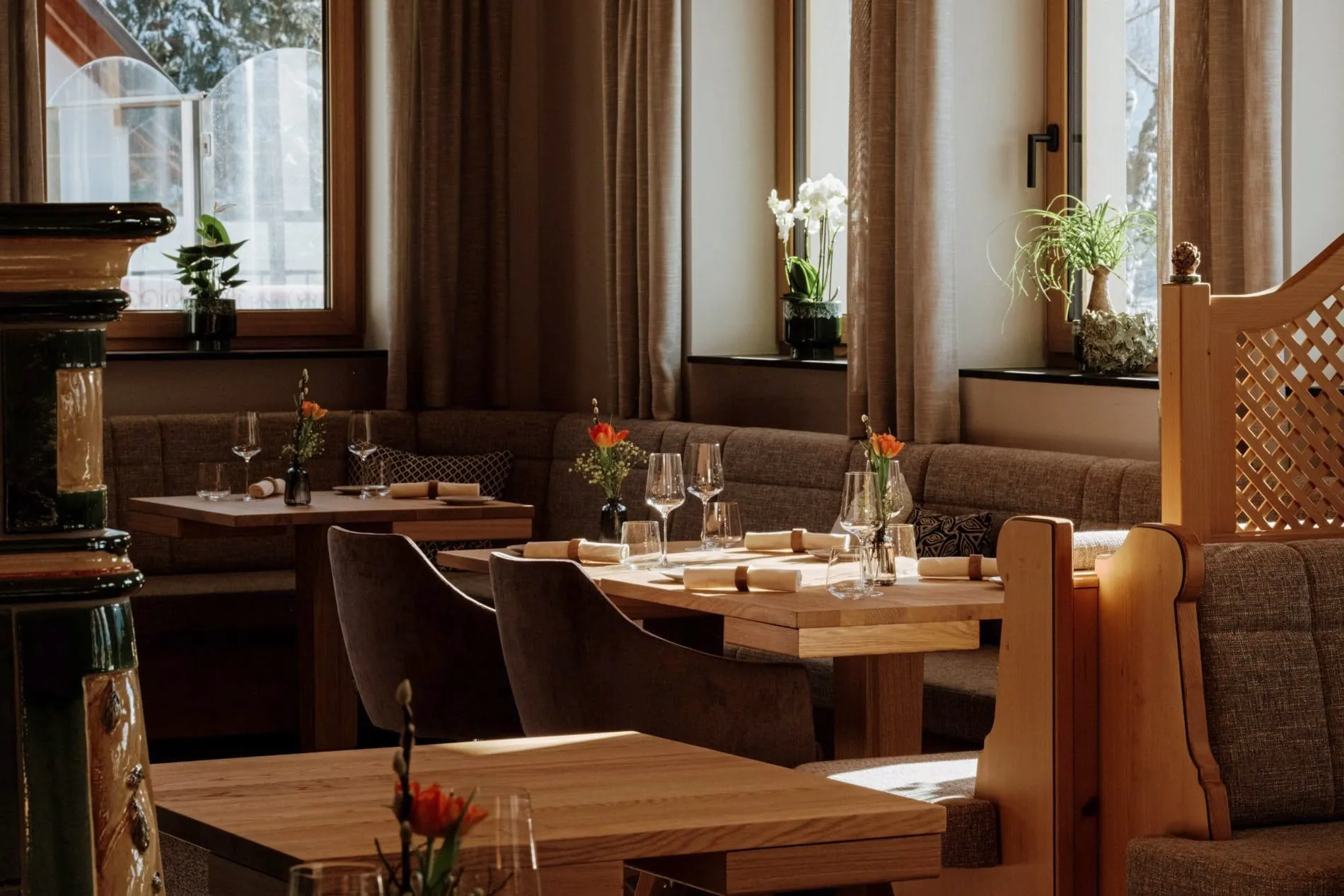 Nominiert in der Kategorie "Hotelgastronomie Privat": Das Restaurant Auerhahn im Hotel Auerhahn.