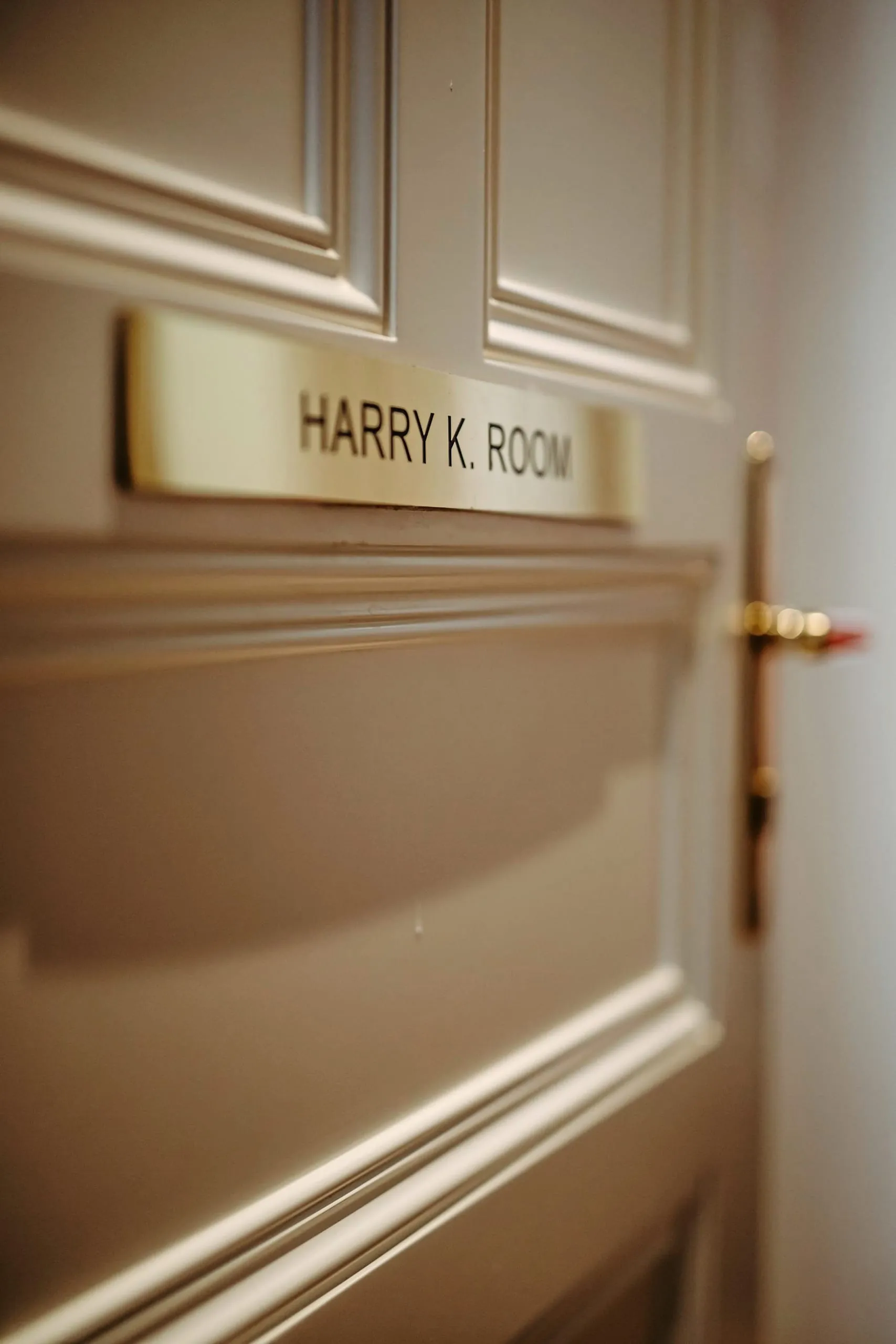 Tür der Suite „Harry K Room“ im Hotel Altstadt Vienna.