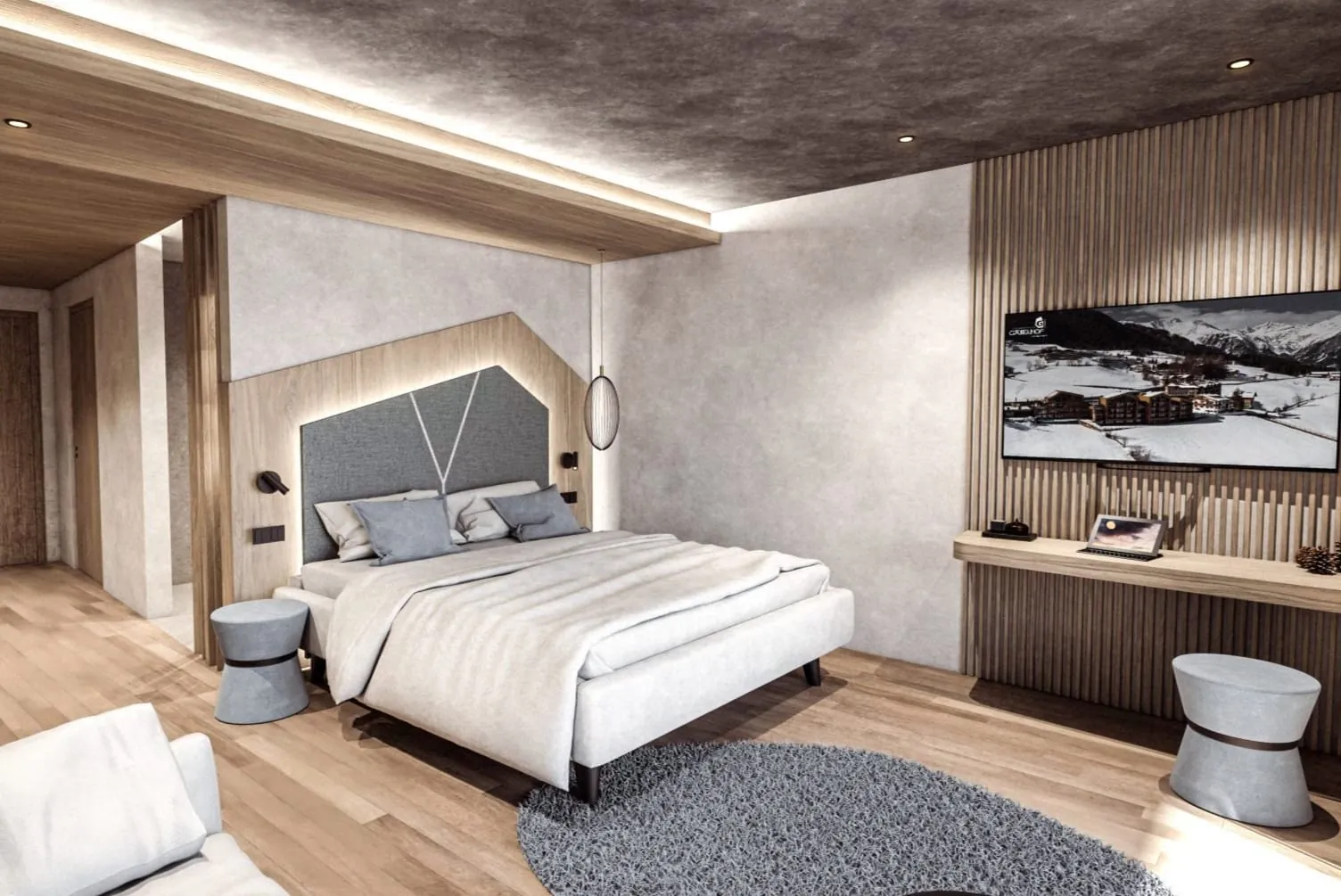Reduziertes Design, warme Holztöne und dezente Farben prägen die neuen Zimmer im Gassenhof.