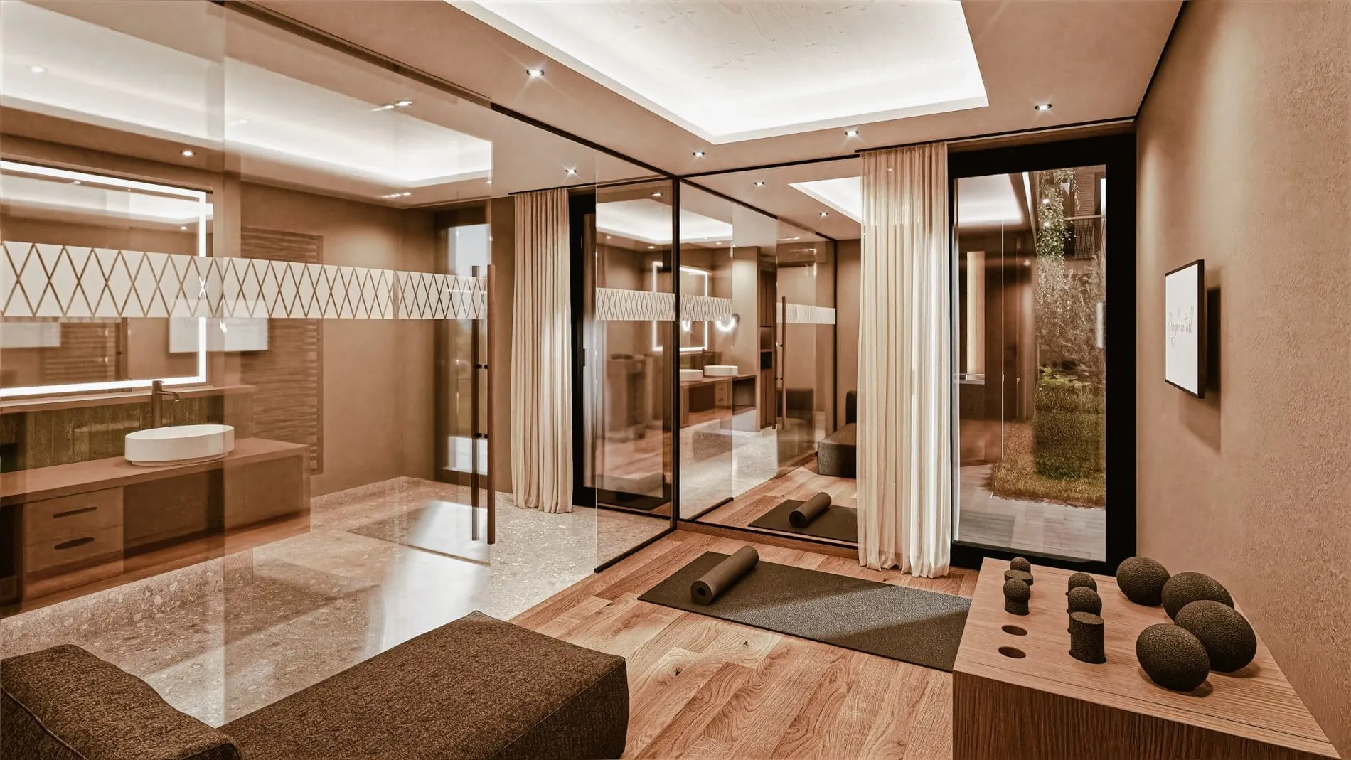 Raum für Regeneration: Die Suiten werden mit Blackroll-Produkten ausgestattet.