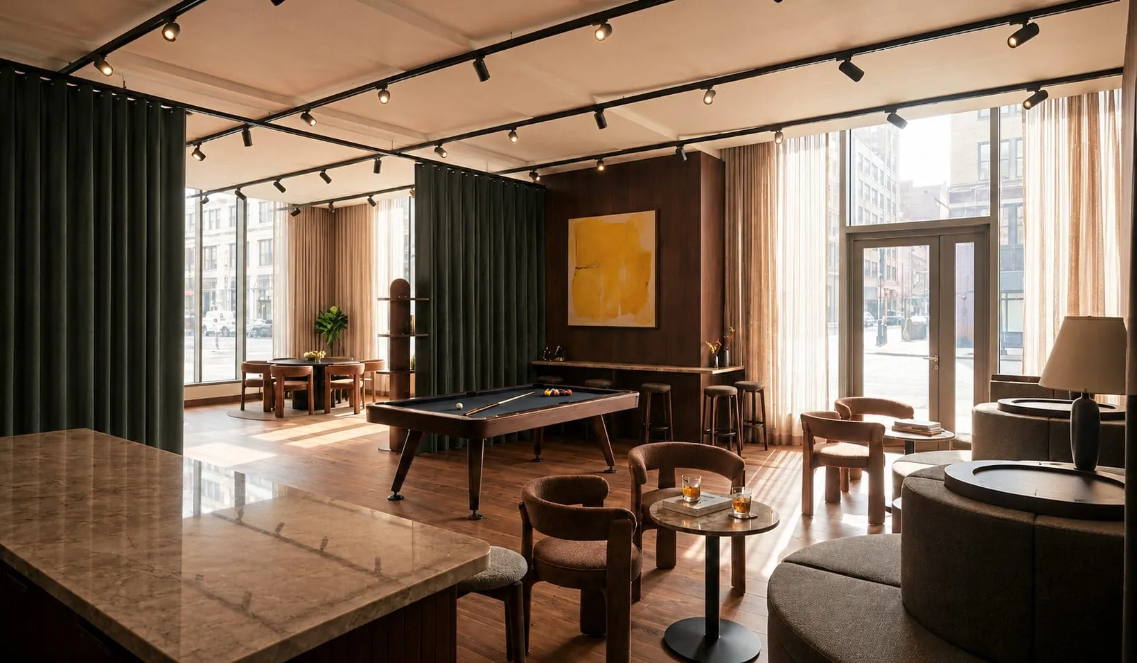 Zentraler Treffpunkt: Die Lounge im Habyt Vienna.