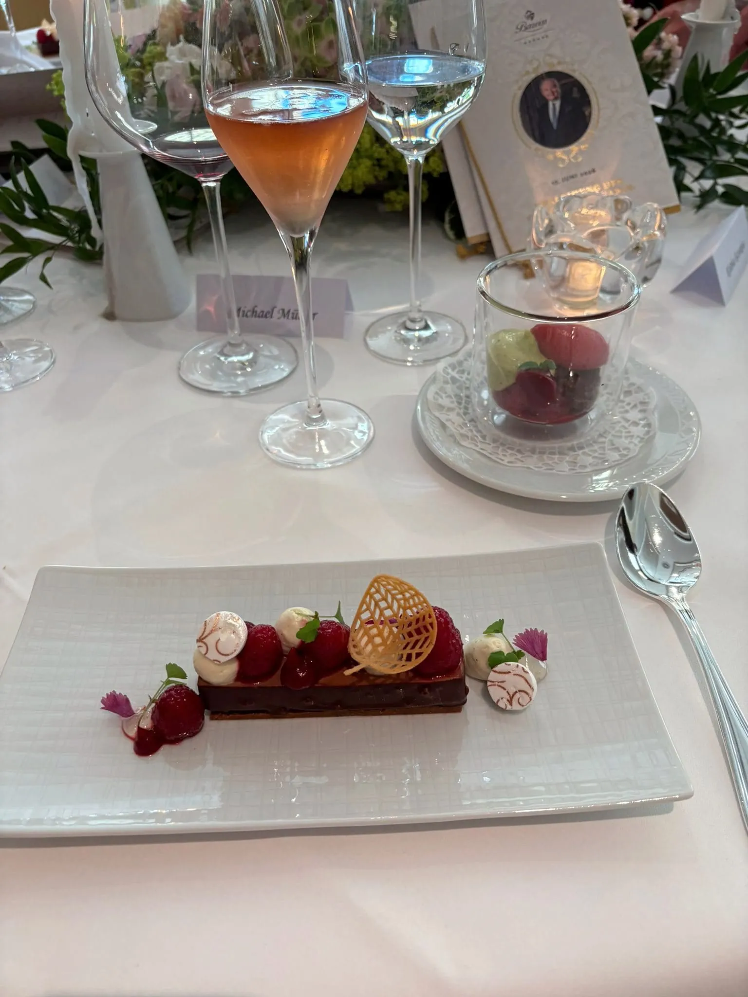 Hermann Bareiss Preisverleihung Dessert Himbeere