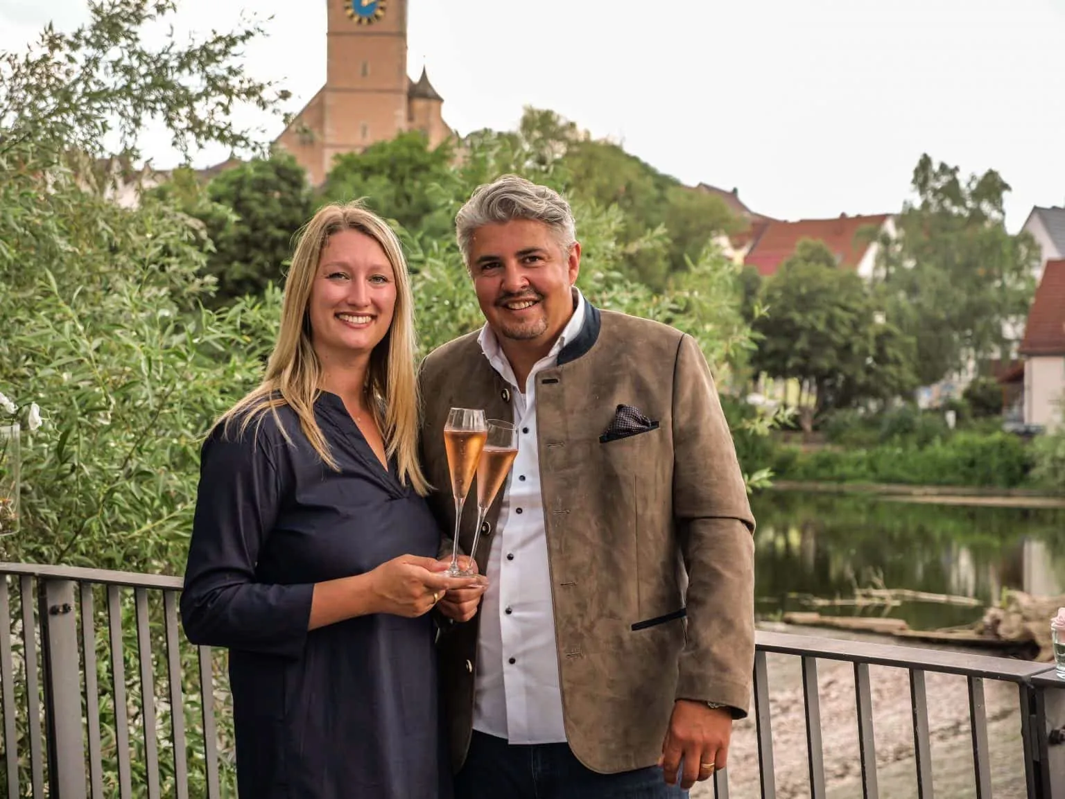 Lydia und Christer Belser leiten das Hotel am Neckar.