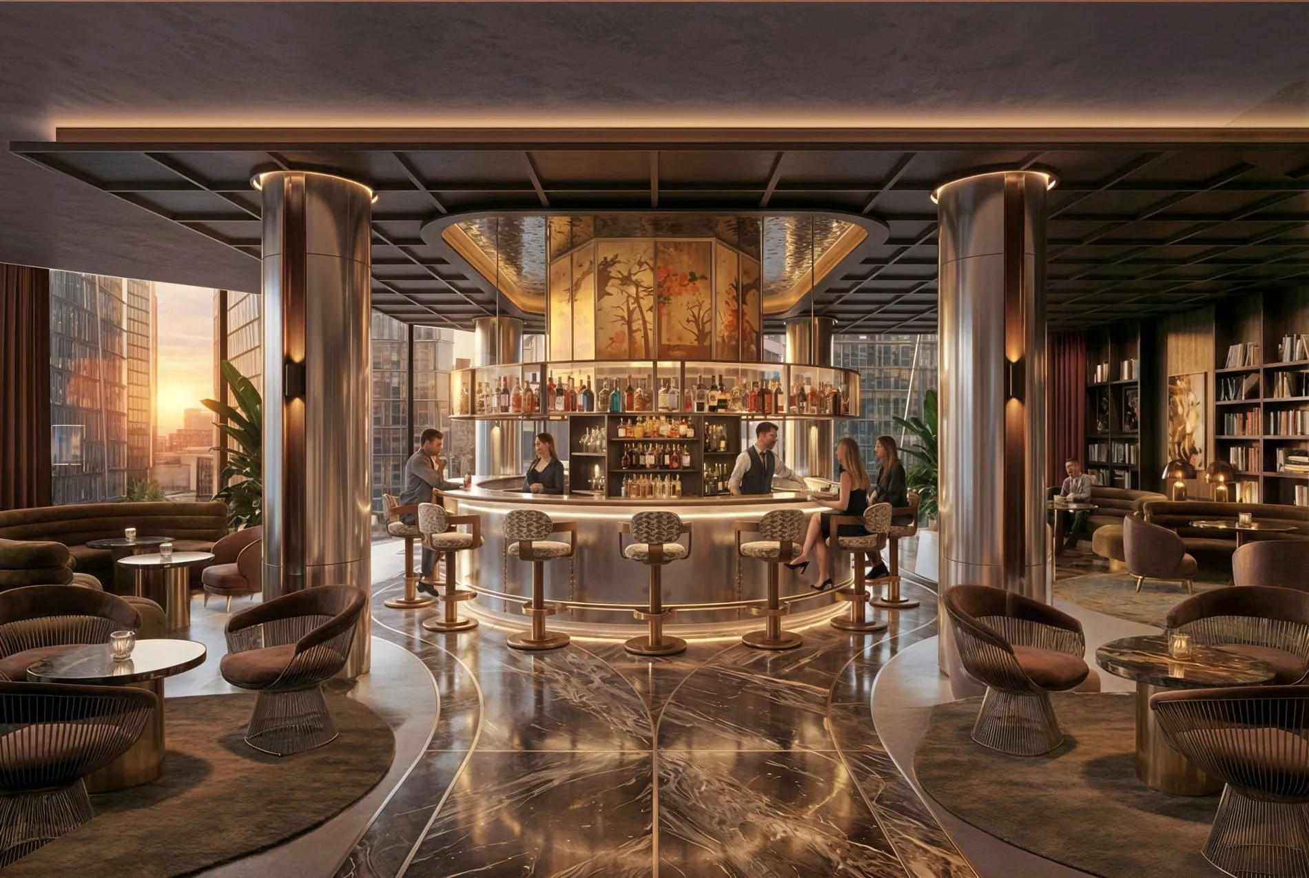 Radisson Collection Bar Sunset Four Frankfurt