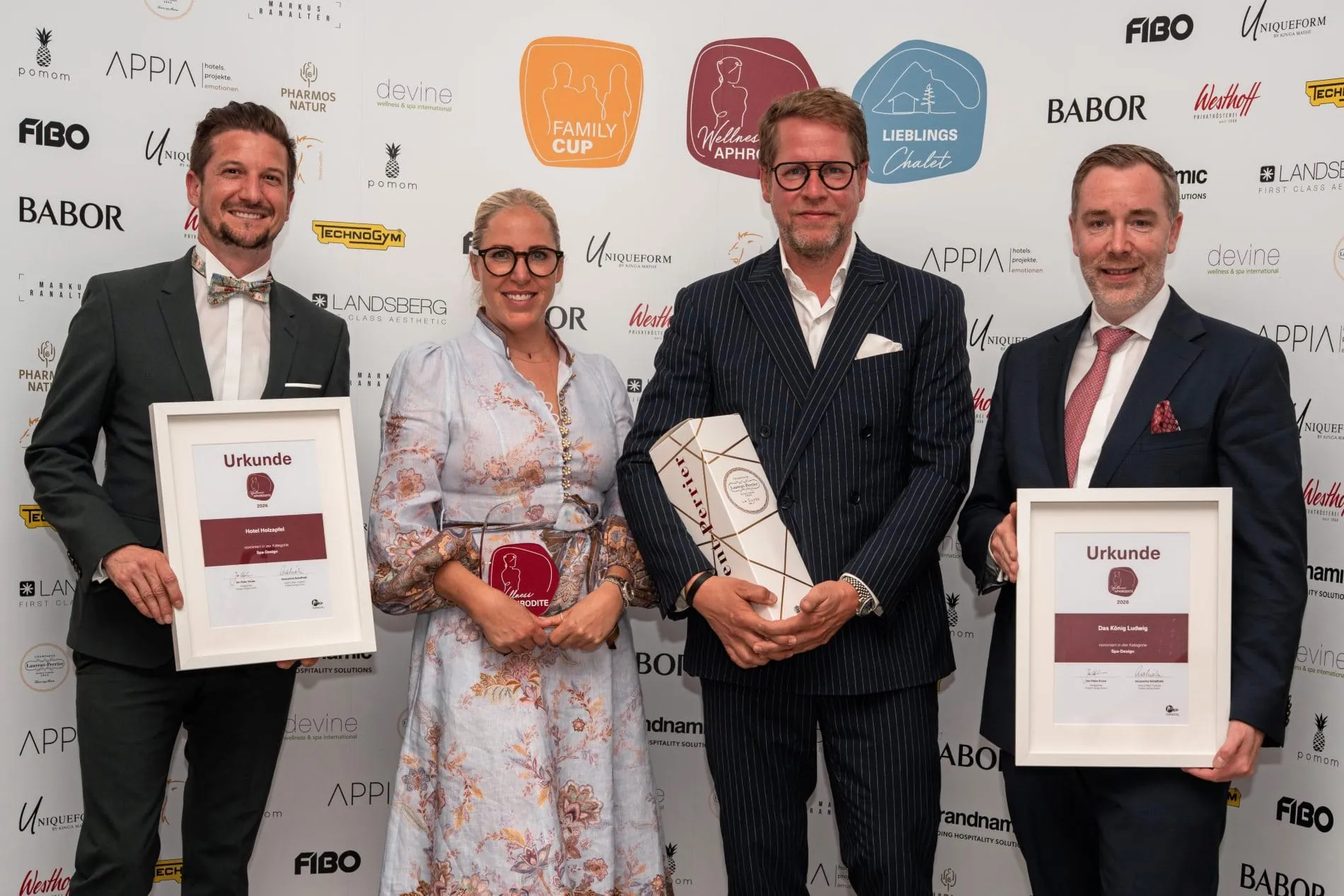 „Exzellenz und Leidenschaft": Rund 150 geladene Gäste aus Hotellerie, Tourismus und Medien feierten im Falkensteiner Hotel Kronplatz und im Lumen auf dem Kronplatz die Verleihung der Wellness Aphrodite 2026.