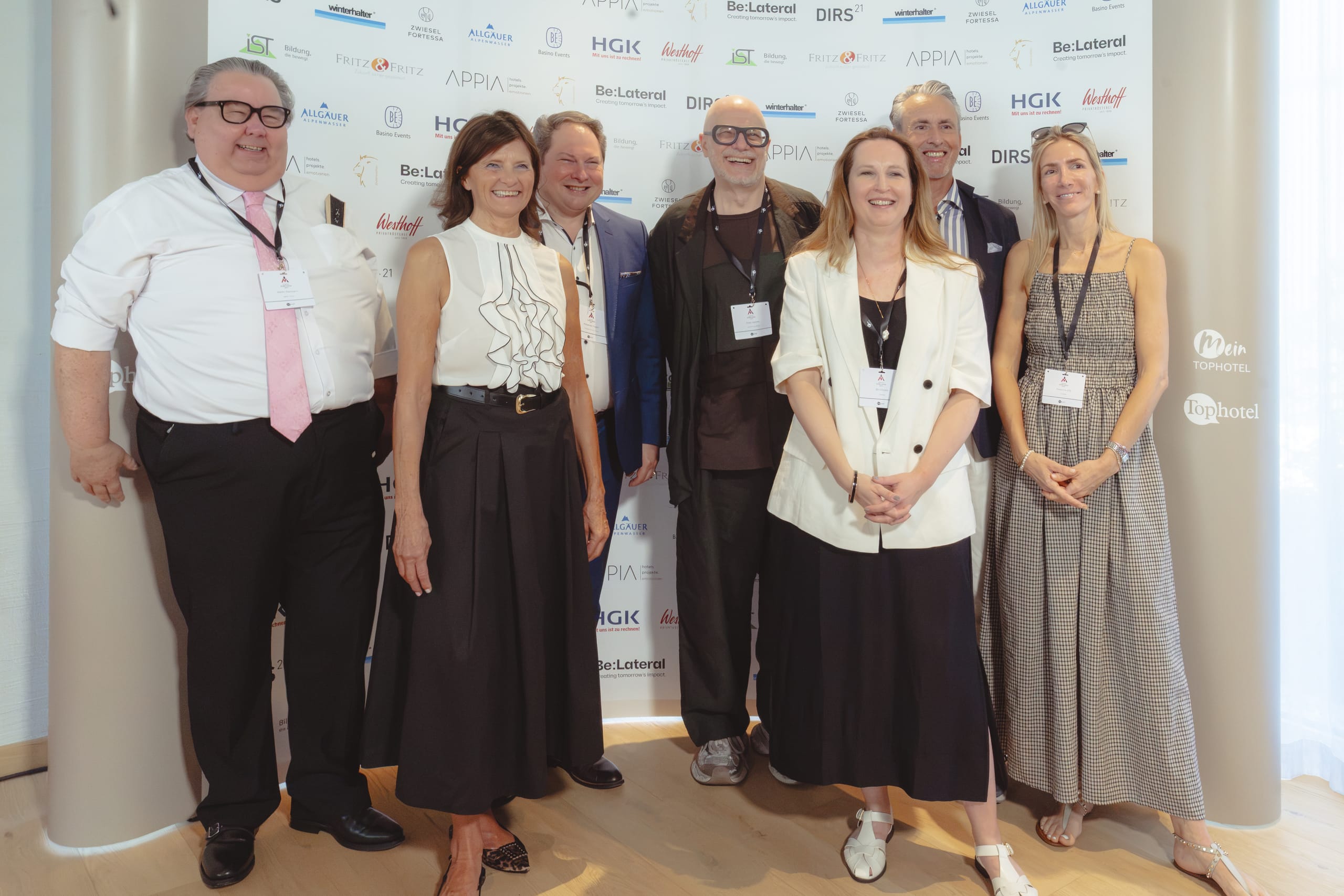 Die Hotel-Fachjury: (von links) Martin Rahmann, Jaqueline Schaffrath, Alexander Pesch, Peter Ippolito, Brit Glocke, Urban Uttenweiler und Natascha Ziltz.