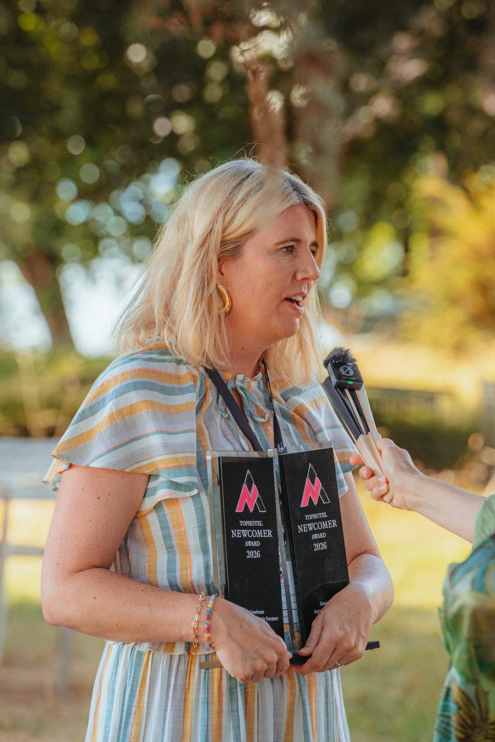 Auch Teil des Nachmittagsprogramms: Interviews der Redaktion mit den Gewinnern des Tophotel Newcomer Awards.