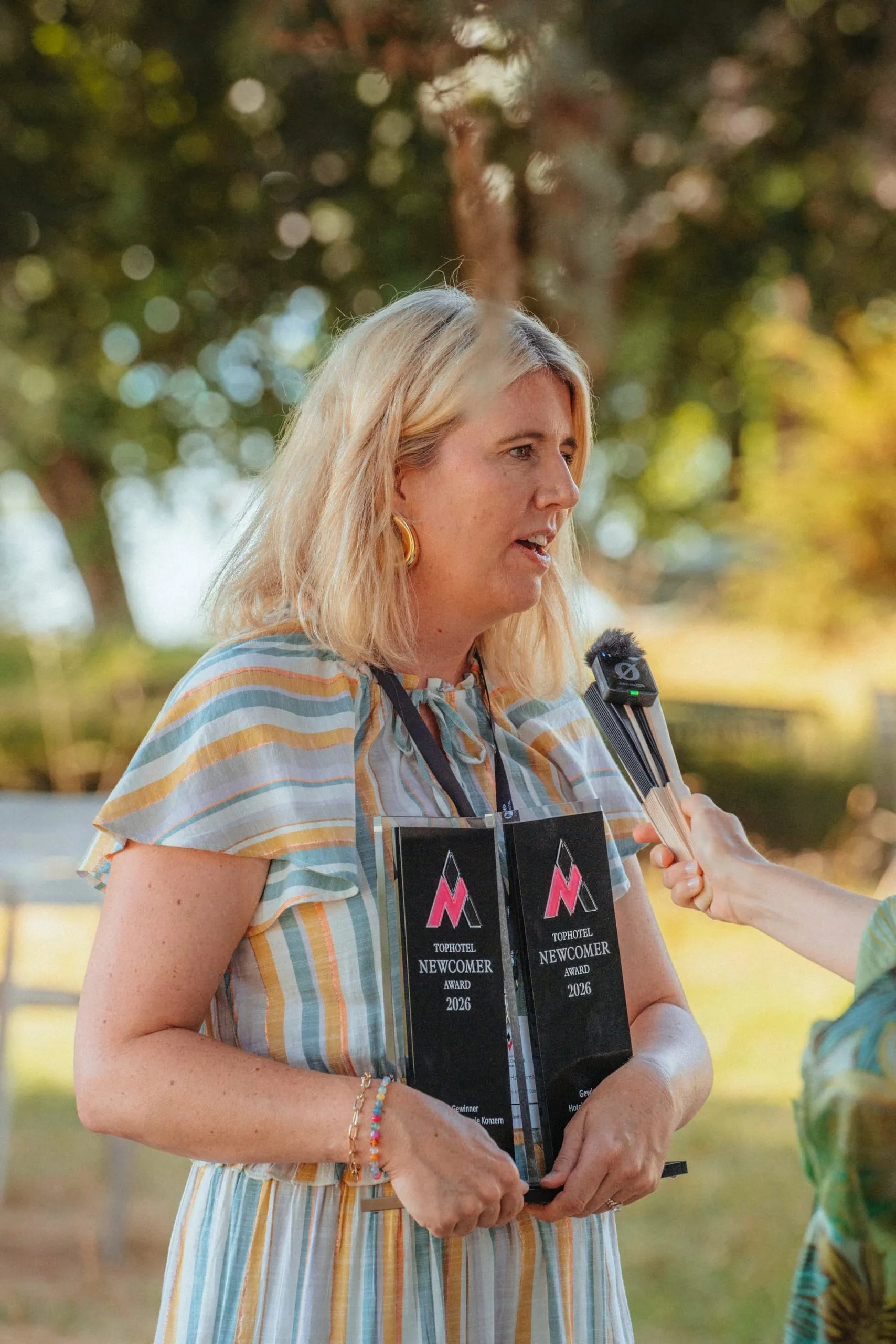 Auch Teil des Nachmittagsprogramms: Interviews der Redaktion mit den Gewinnern des Tophotel Newcomer Awards.