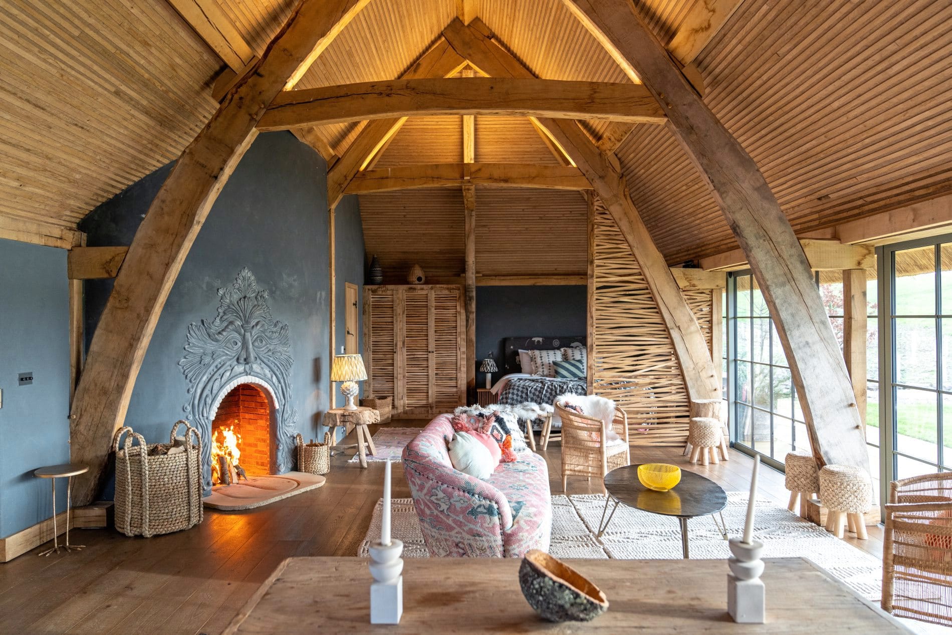 Die insgesamt 29 Lodgings des Wilderness Reserve in Sibton, England bieten Platz für zwei bis 18 Gäste.