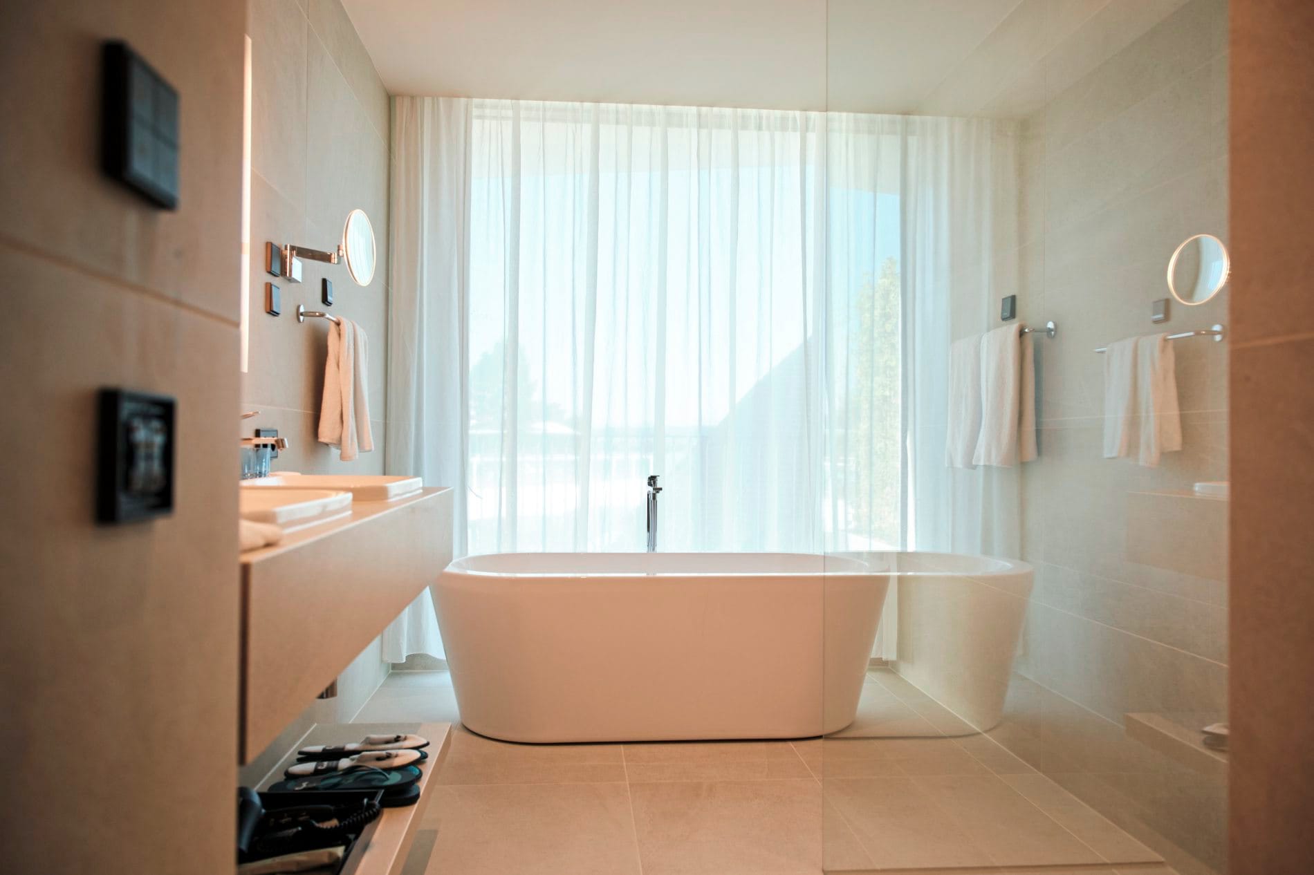 Ein Blick in eines der Badezimmer der neuen Suiten.