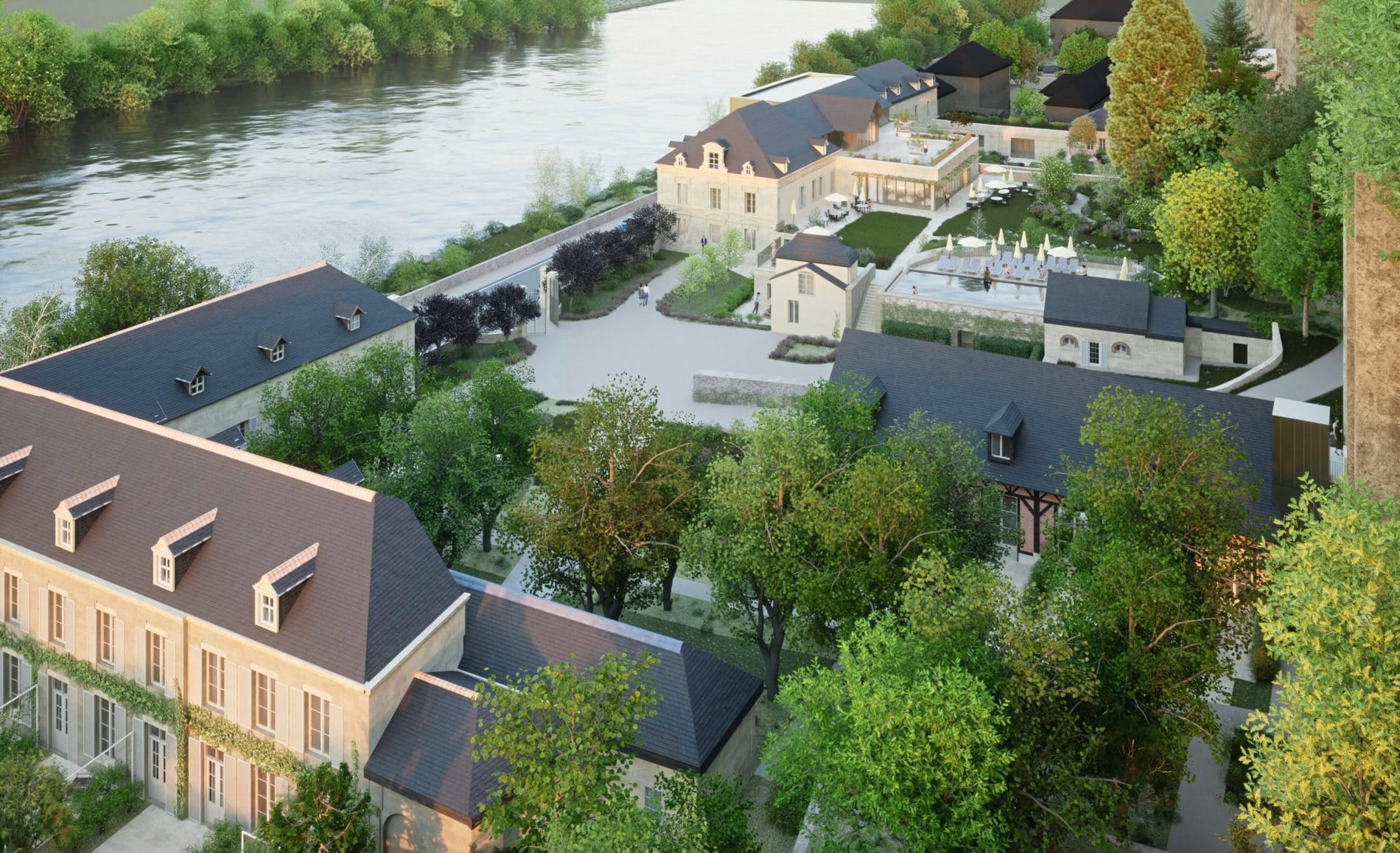 Mit Blick auf die Loire und unterhalb der Türme des Château Royal d’Amboise liegt das Relais d’Amboise auf einem historischen Anwesen, das mit Jahrhunderten französischer Geschichte verbunden ist.