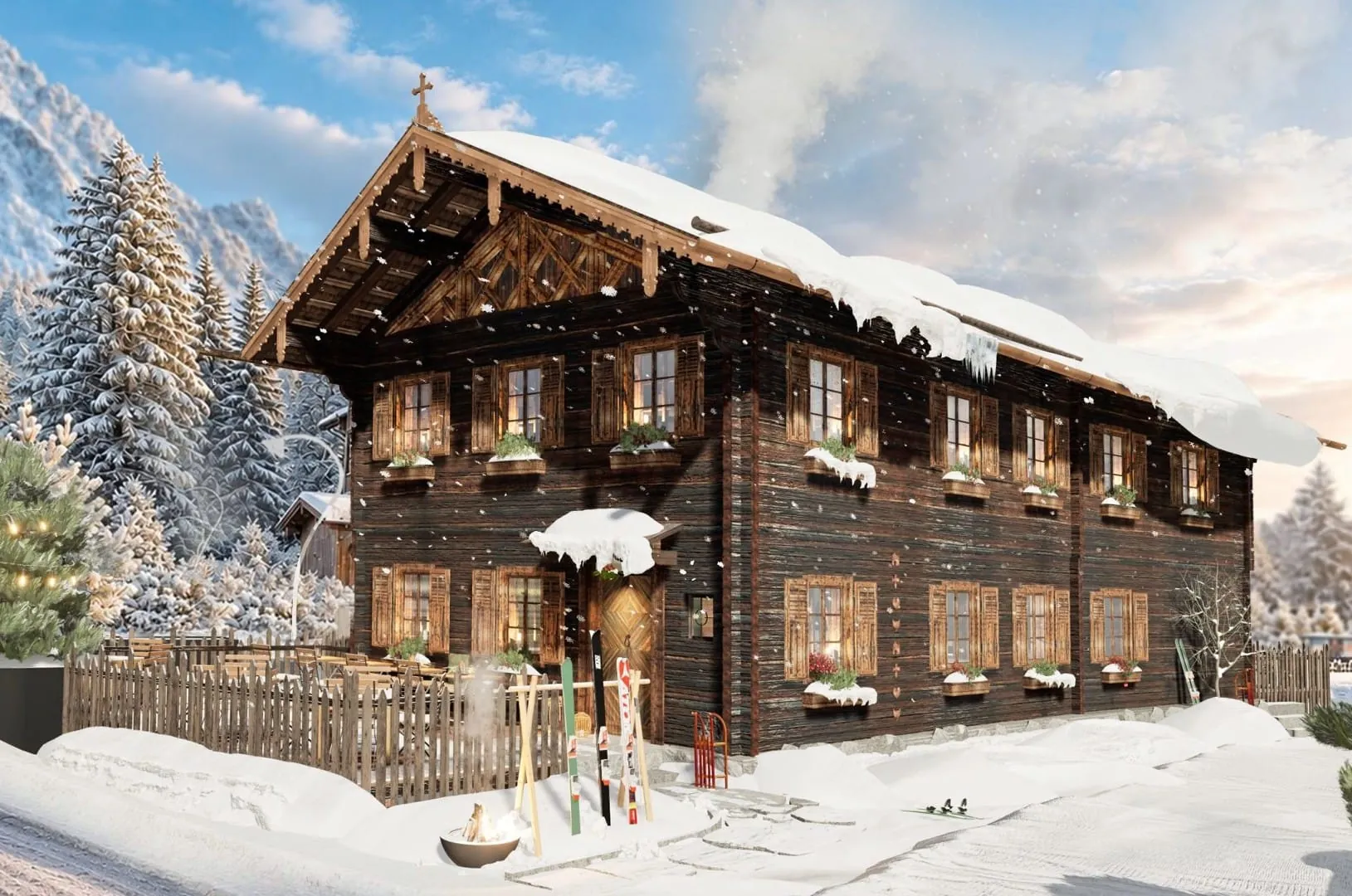 Für das neue 1617 wird ein historischer Stadl aus dem Pinzgau abgebaut und am Forsthofgut neu aufgebaut.