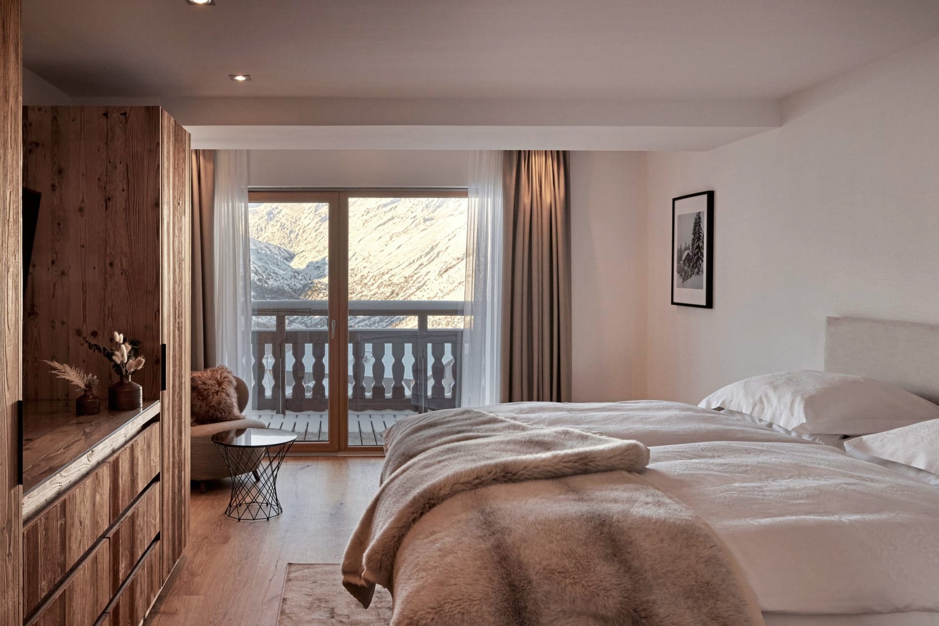 Top Hotel Hochgurgl Kaisersuite Schlafzimmer